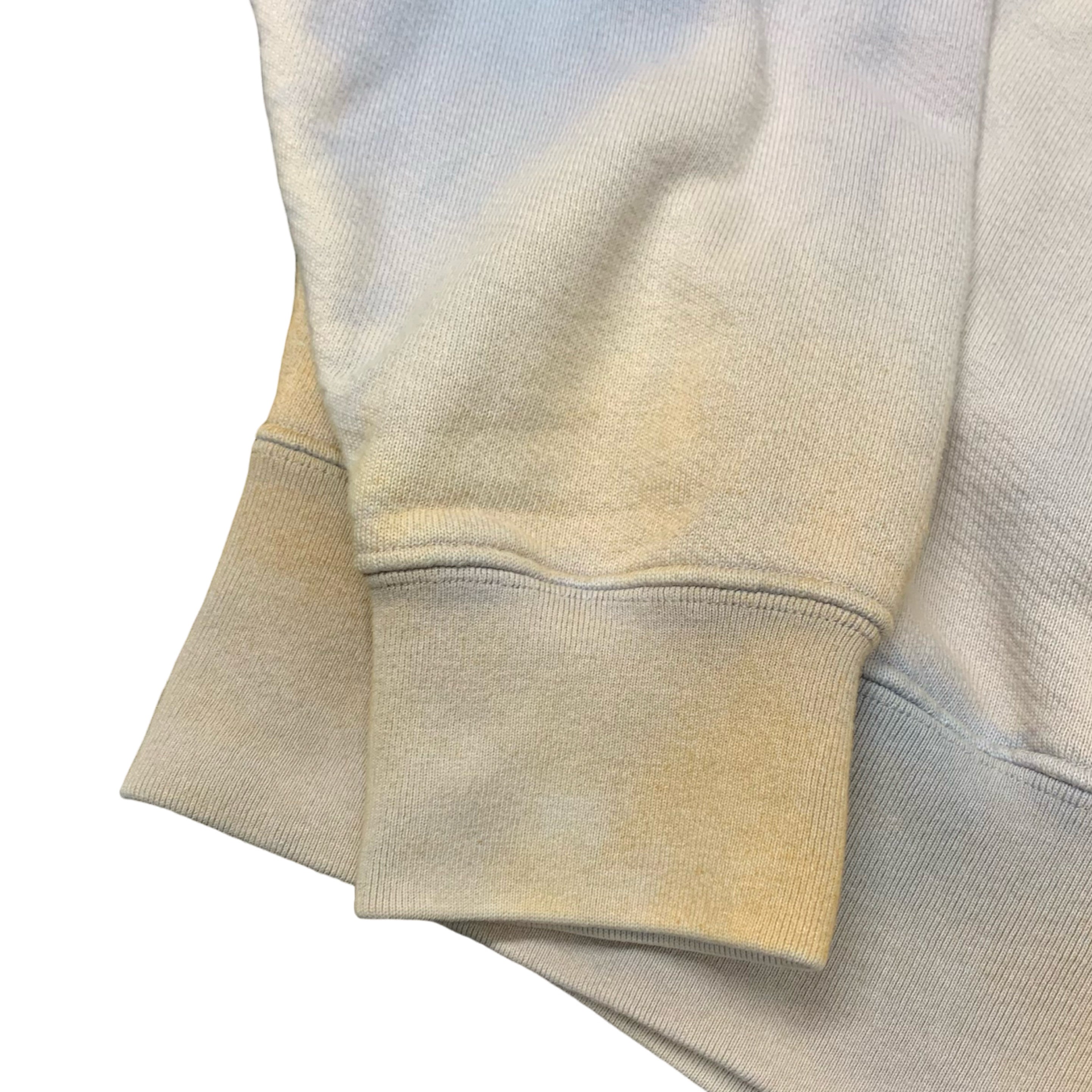 Off White XS Sweatshirt Tie Dye Light Blue Beige Crewneck Virgil Abloh Unisex
