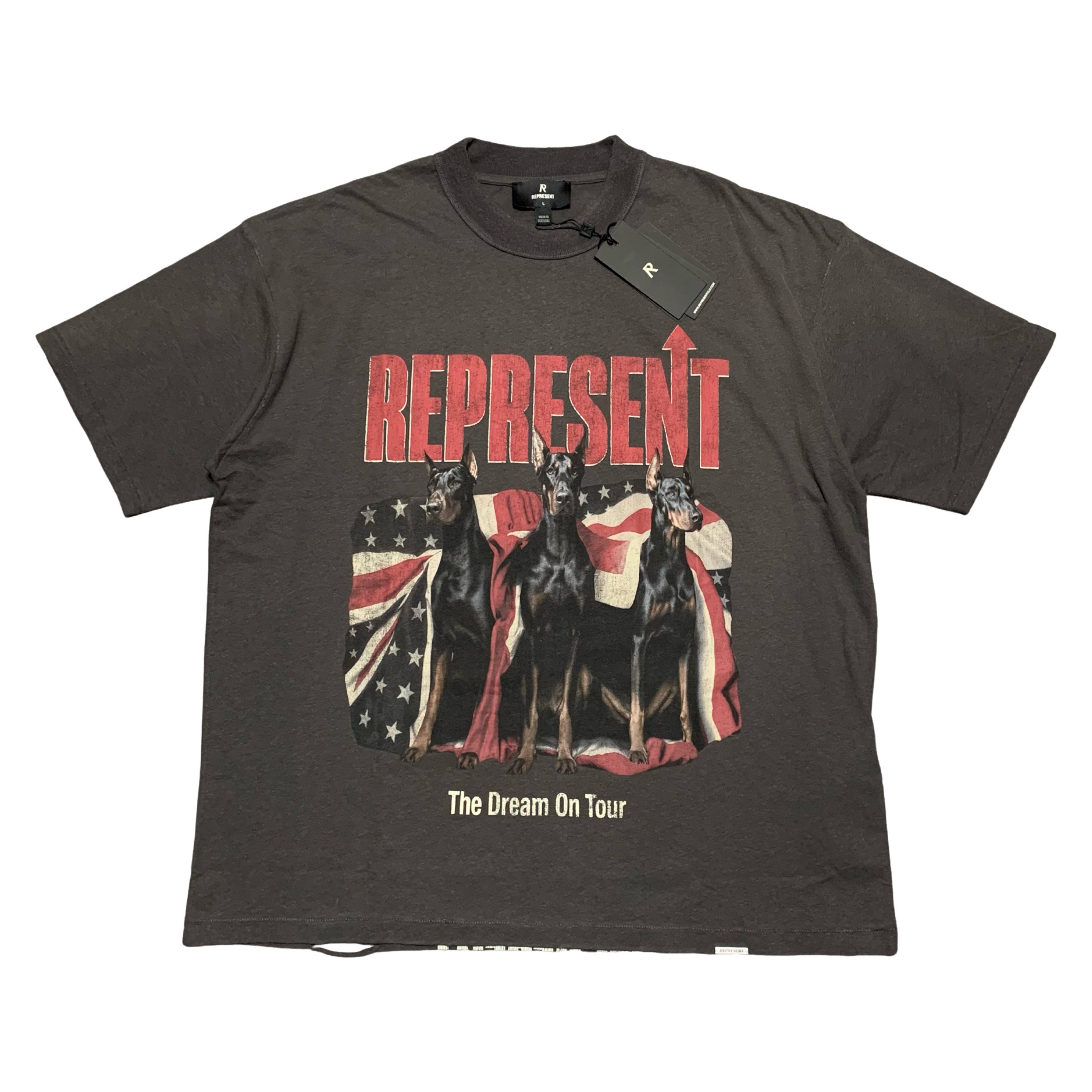 Represent Large Dream On Tour Sun Fade Grey Tee