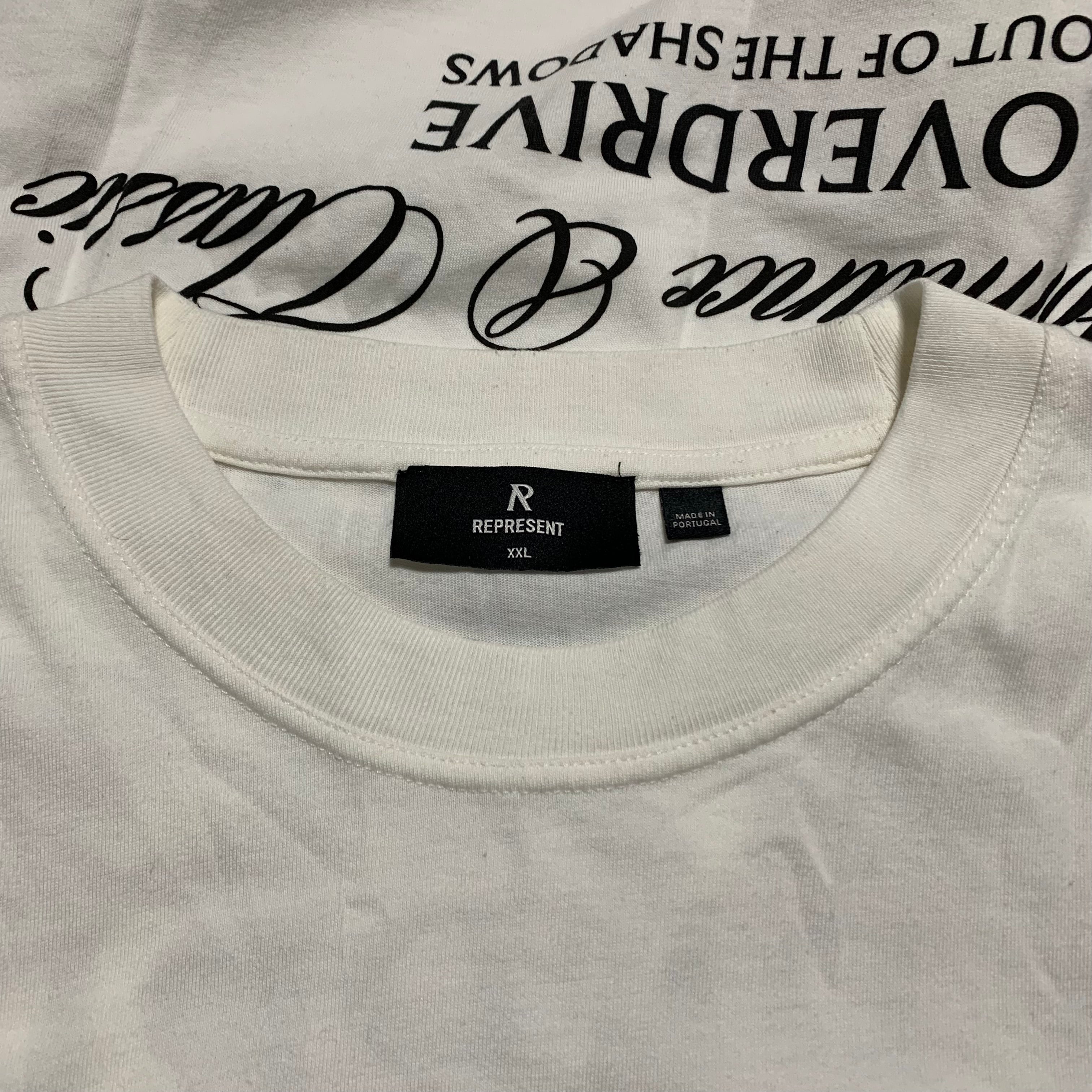 Represent XXL Crest Flat White Tee