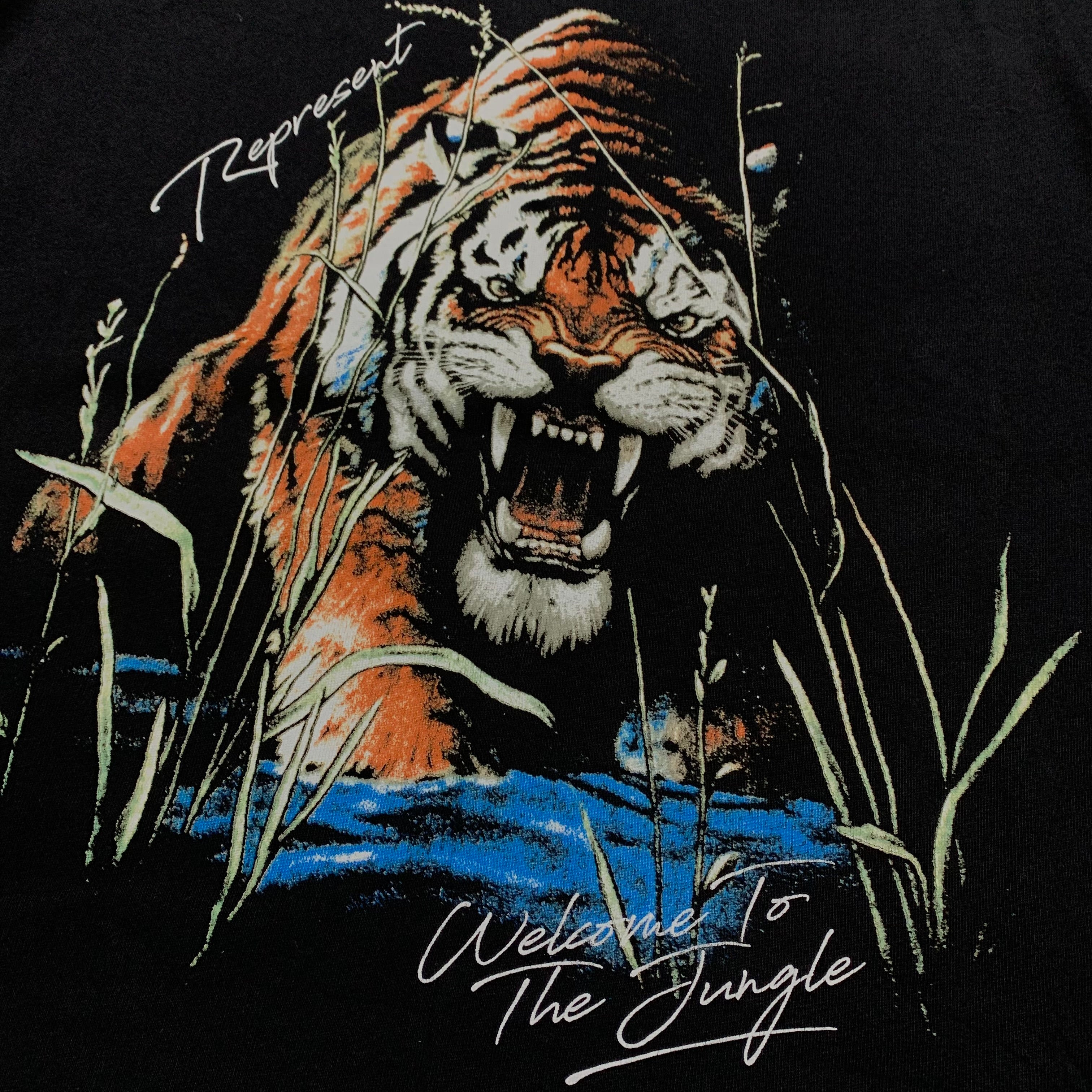 Represent Medium Welcome To The Jungle Off Black Tee