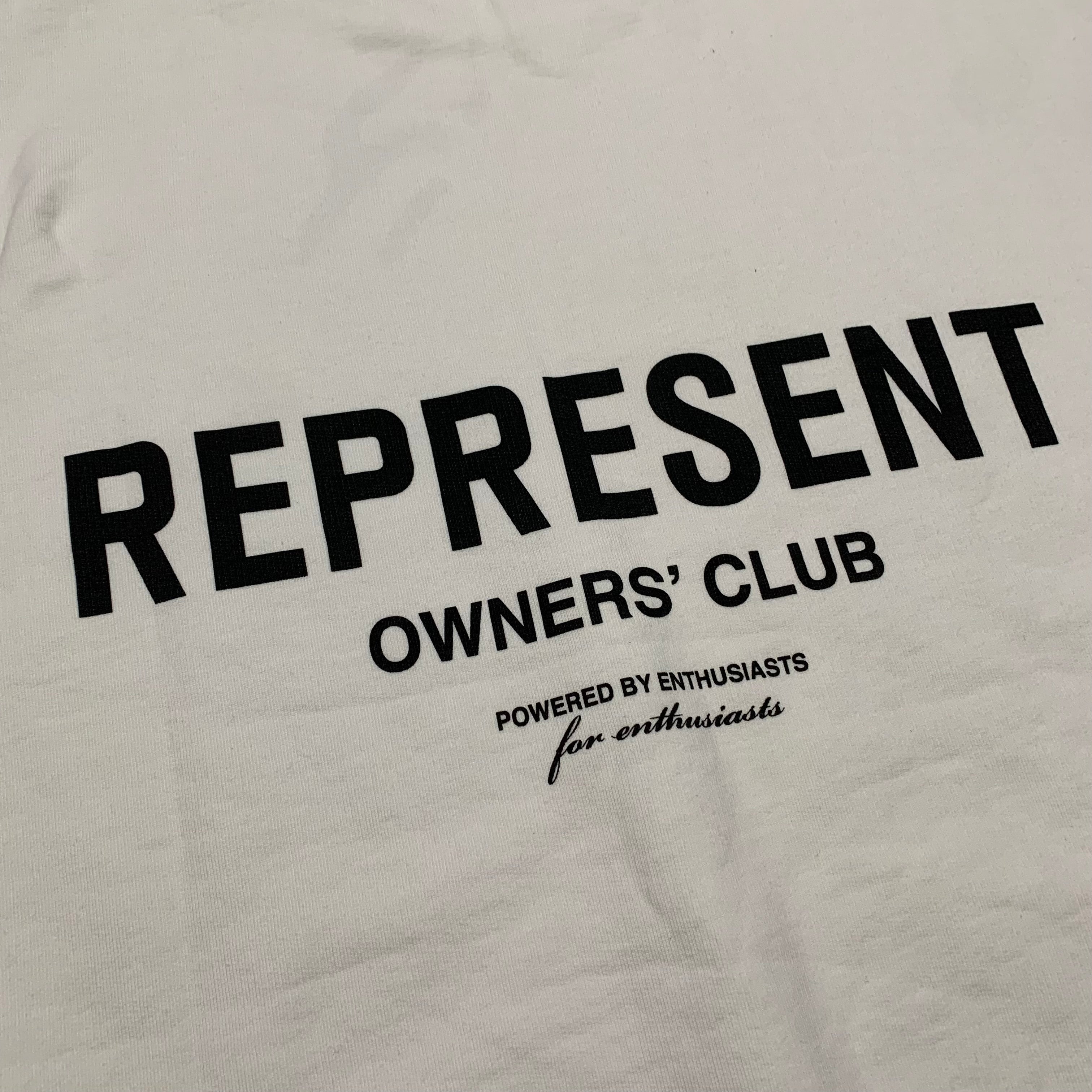 Represent Large Owners Club Flat White Sweater Sweatshirt Crewneck