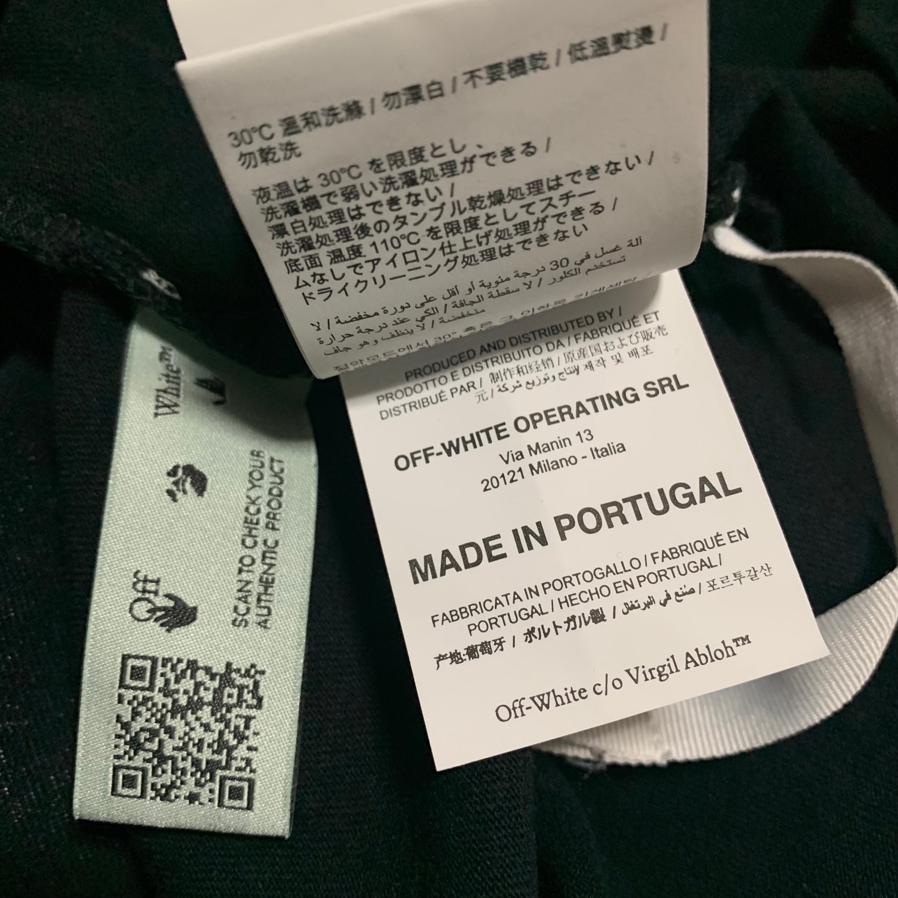 Off White Medium Pascal Arrows Black Tee Virgil Abloh Skeleton