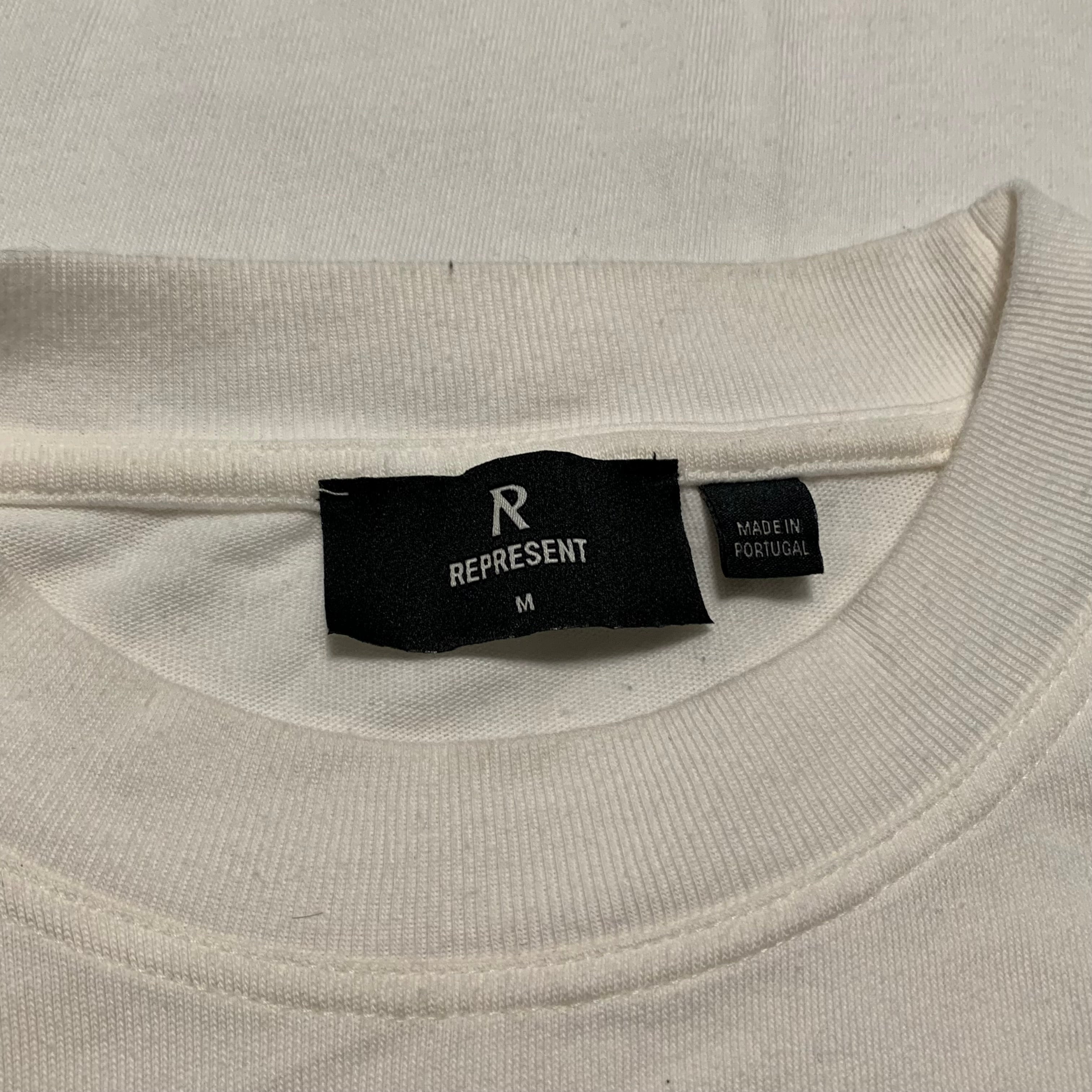 Represent Medium Double Distilled Flat White Tee