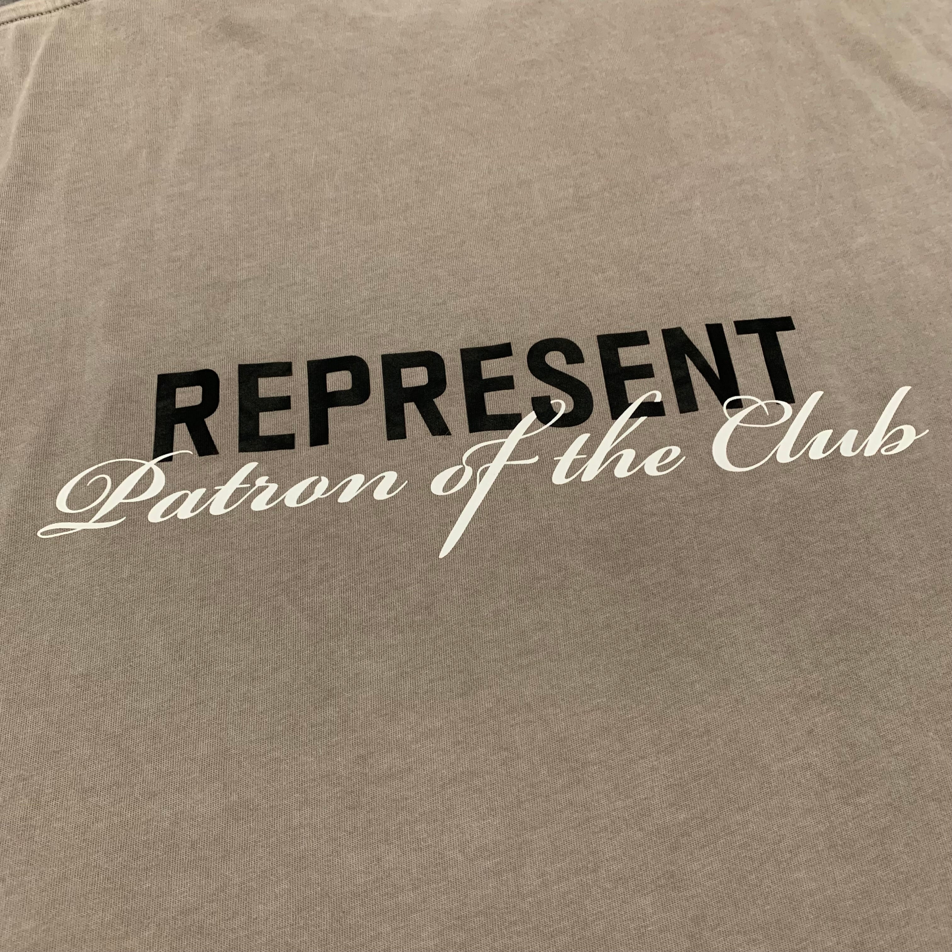 Represent Small Patron Of The Club Mudstone Grey Tee