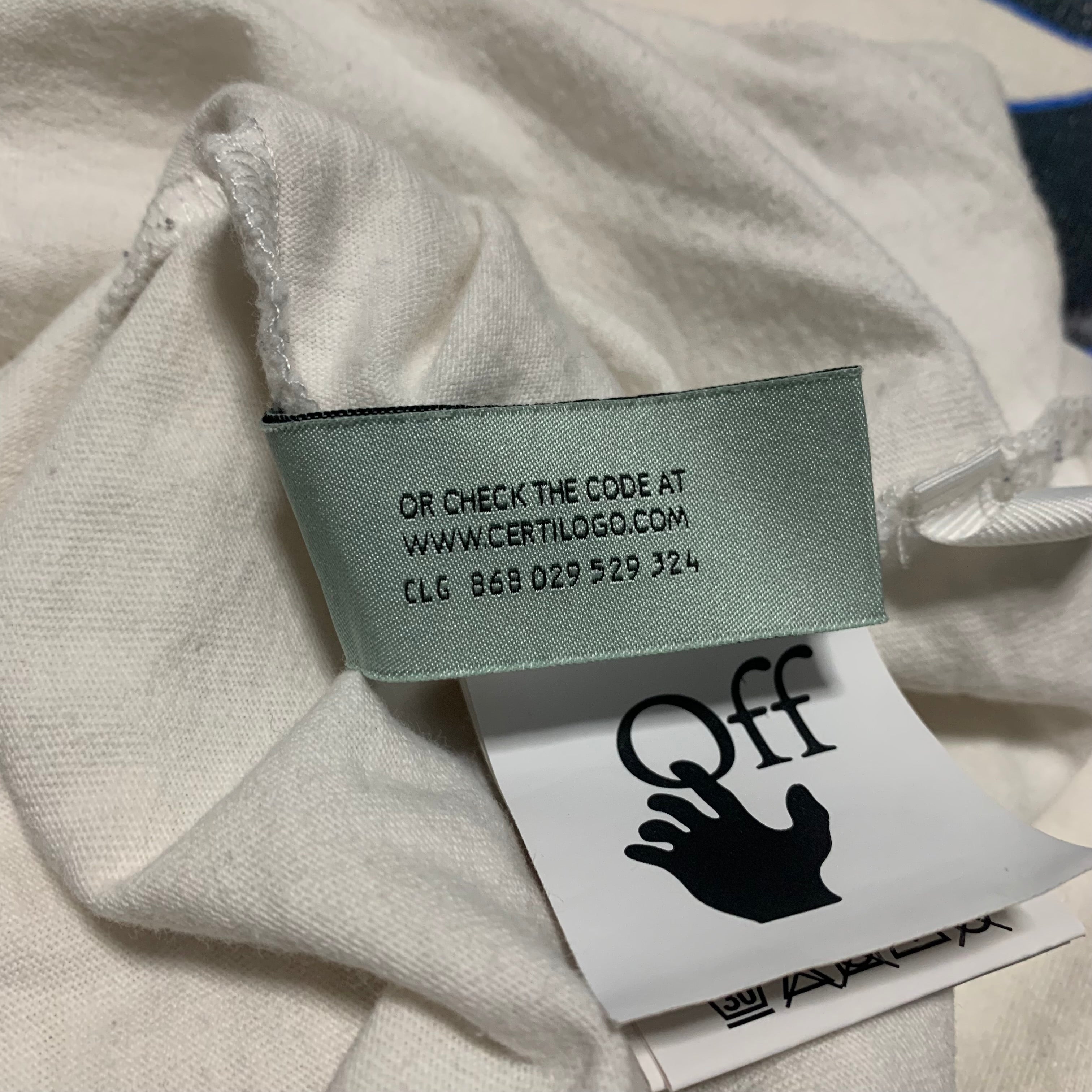 Off White Medium Caravaggio Arrows White Tee Virgil Abloh