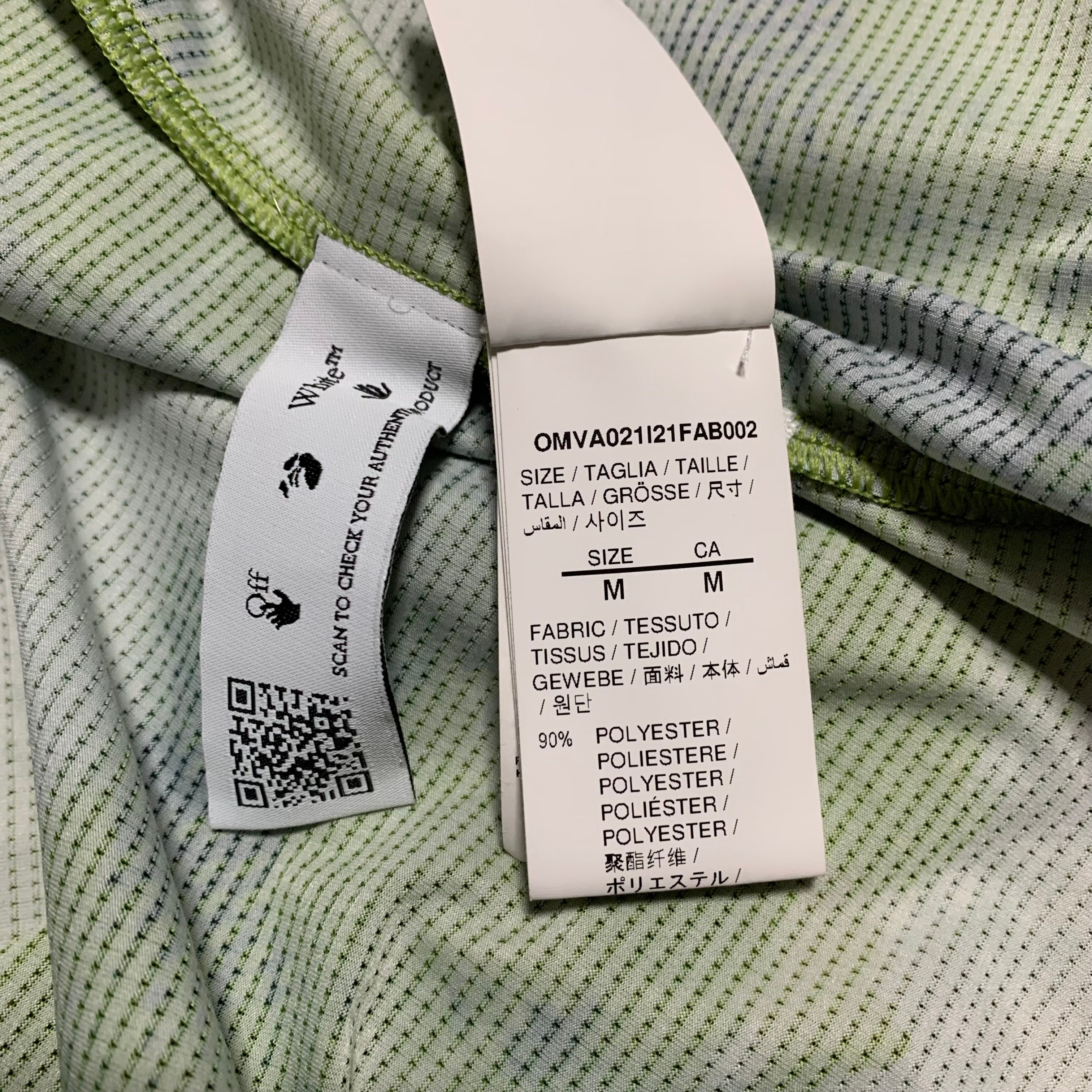 Off White Medium Active Camo Logo Green Tee Virgil Abloh