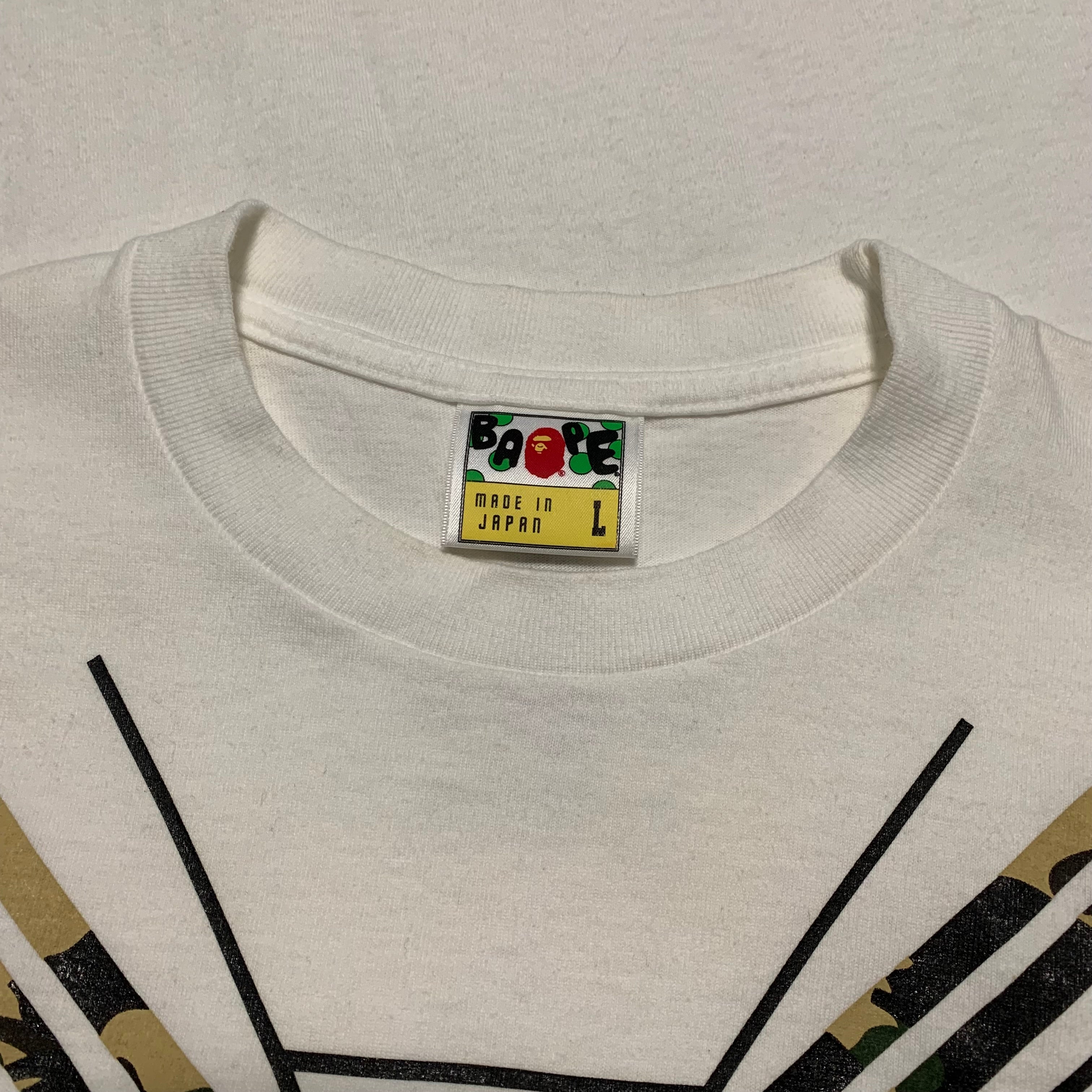 Bape Large 1st Camo Tie Graphic White Tee A Bathing Ape 2009