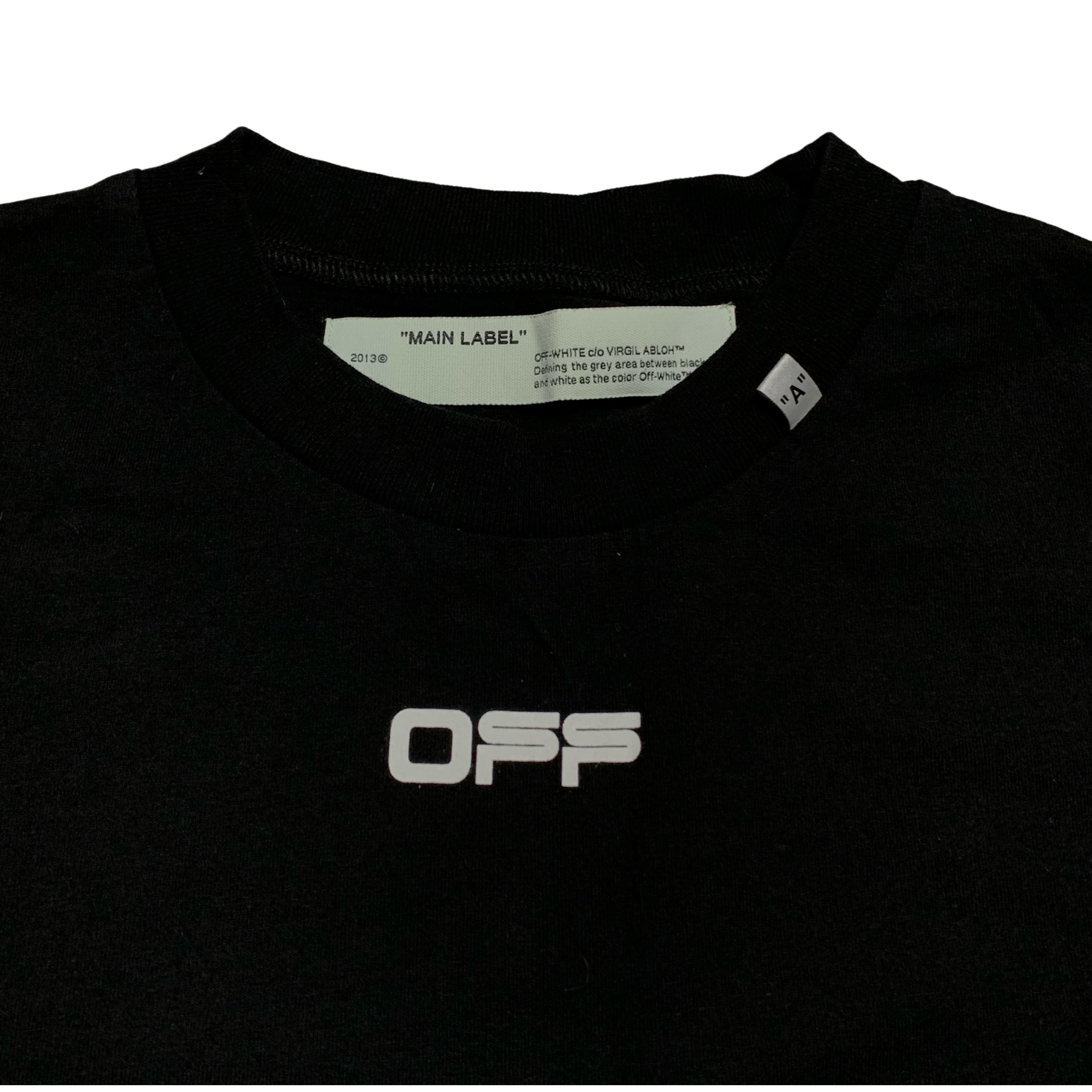 Off White XS Caravaggio Arrows Black Tee Virgil Abloh