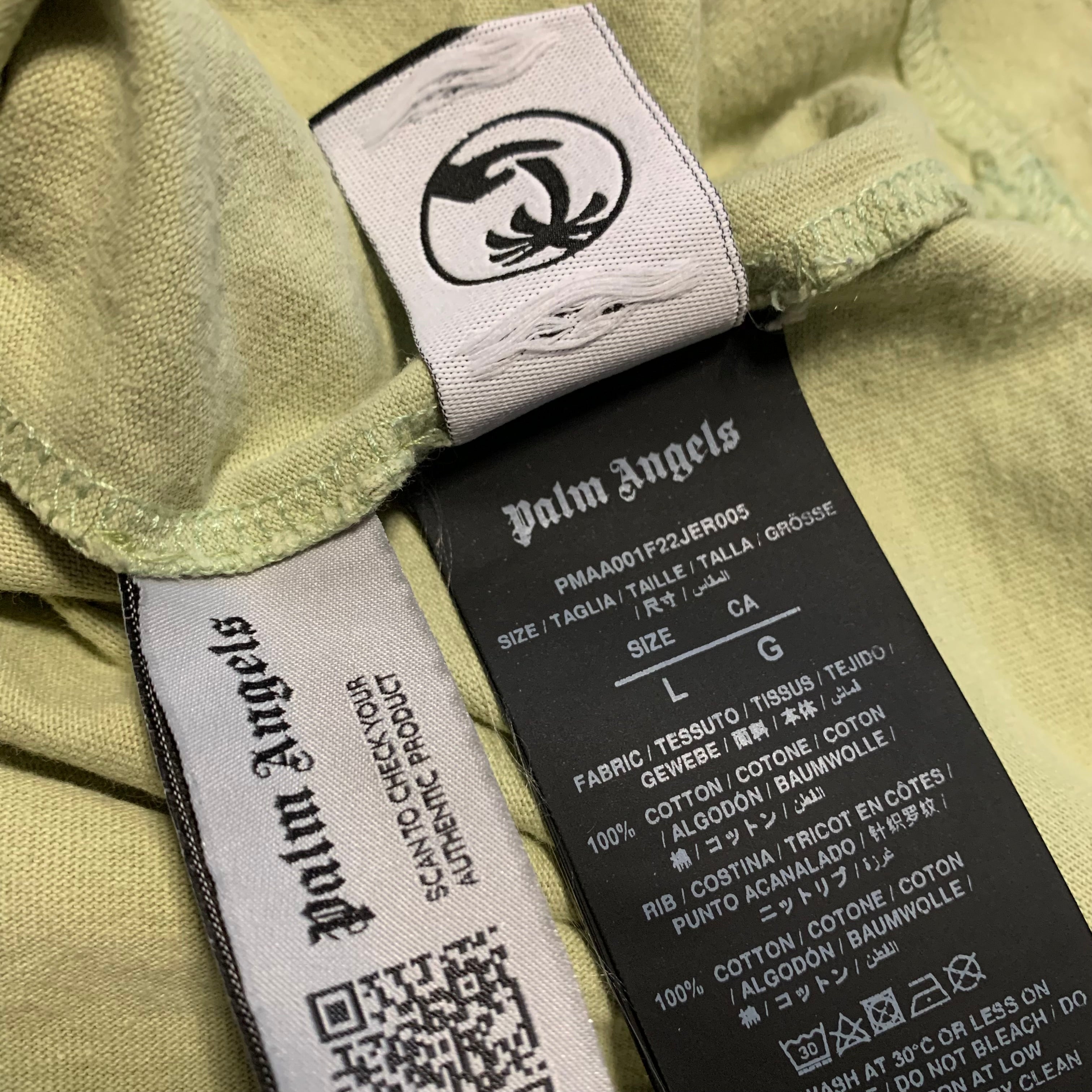 Palm Angels Large Classic Bear Mint Green Tee