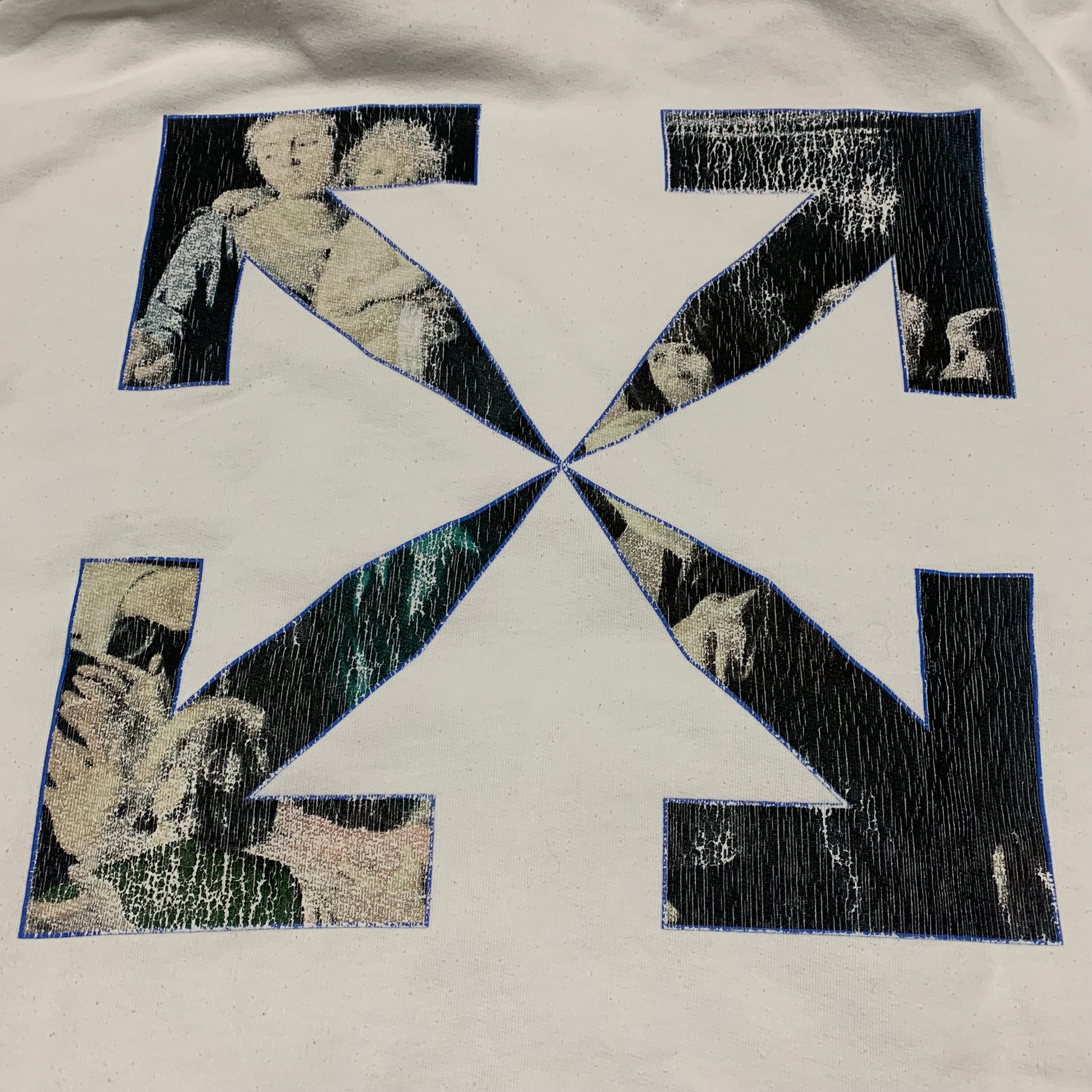 Off White Medium Caravaggio Arrows White Hoodie Virgil Abloh