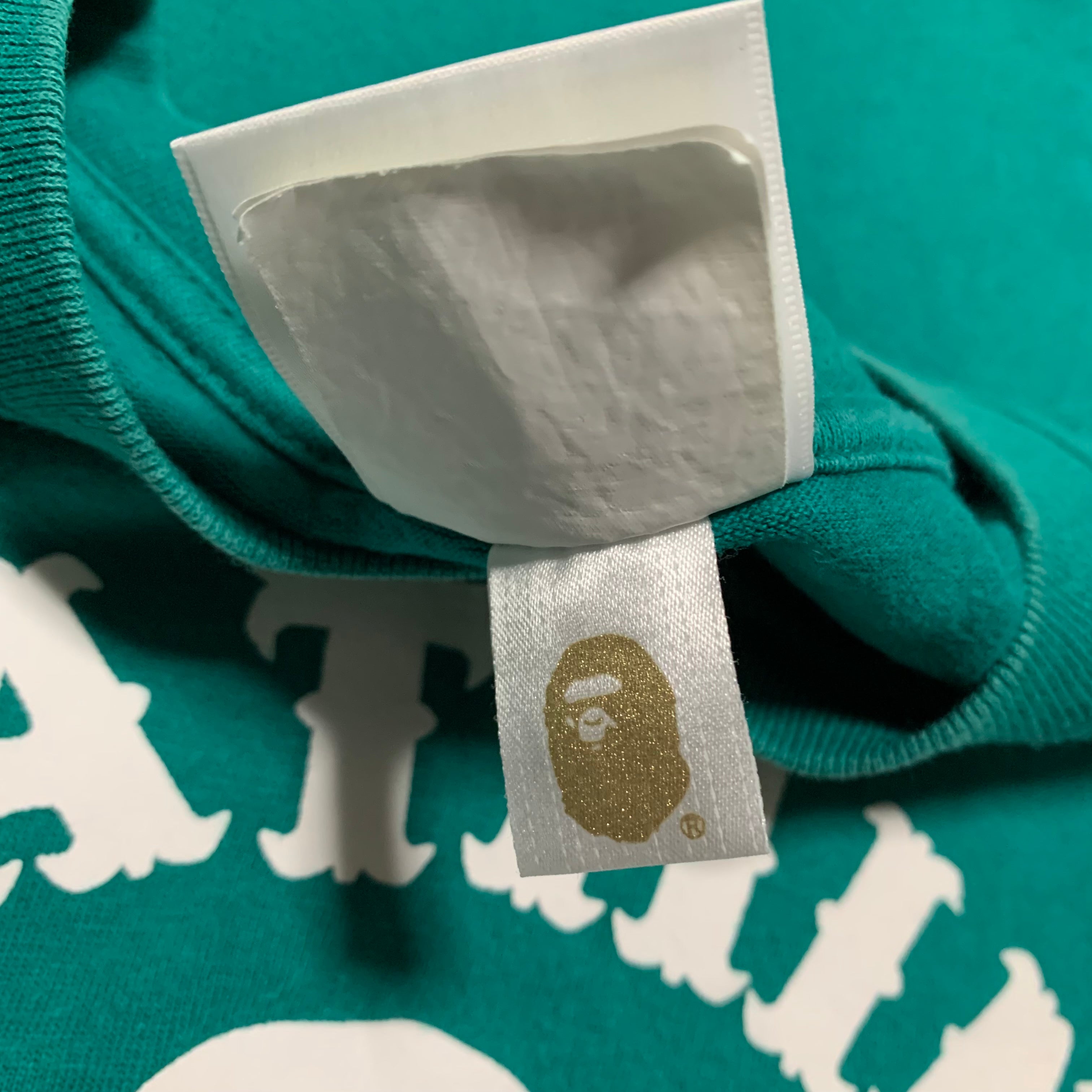Bape Medium College Pirate Store Green Tee A Bathing Ape