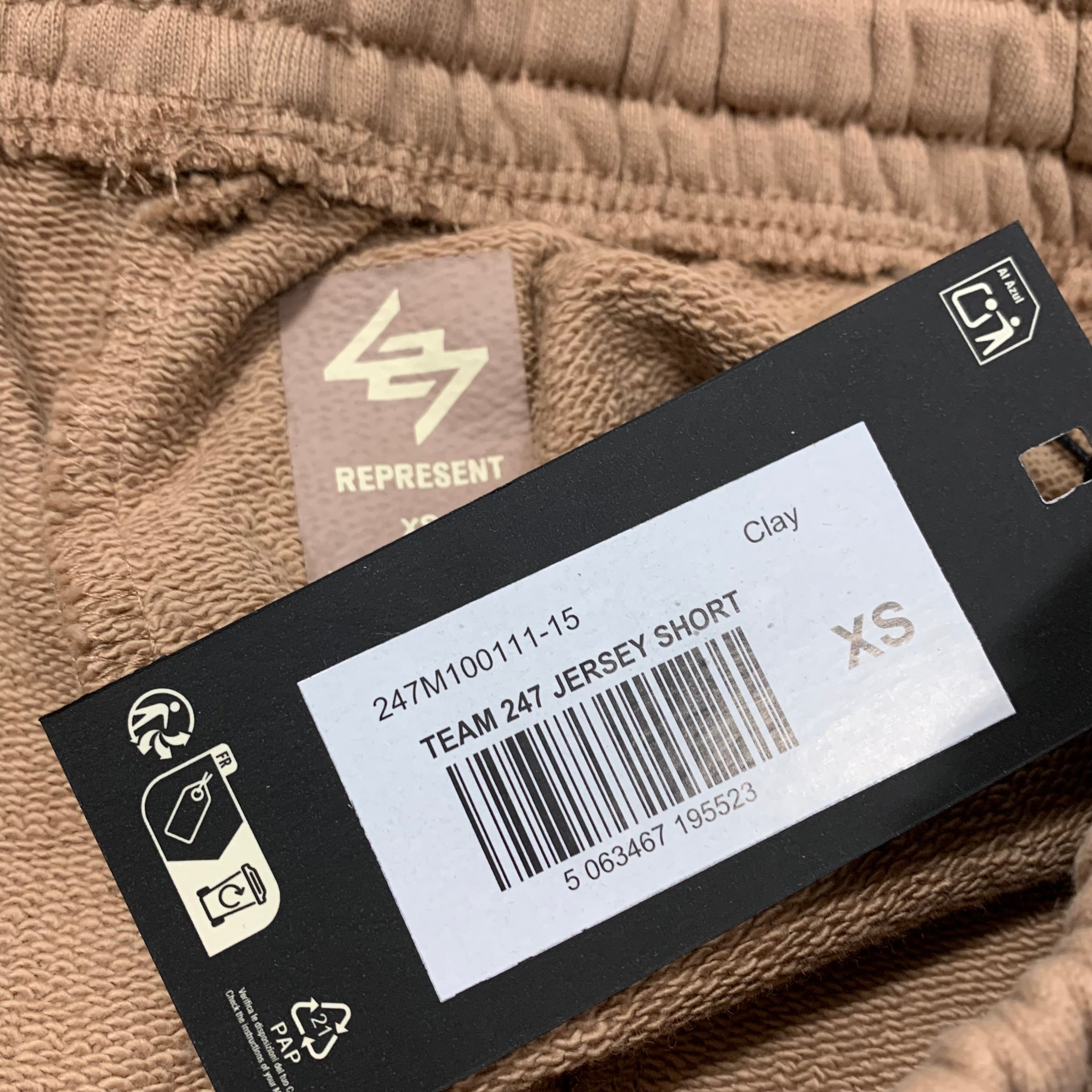 Represent XS Shorts Team 247 Clay Jersey Shorts