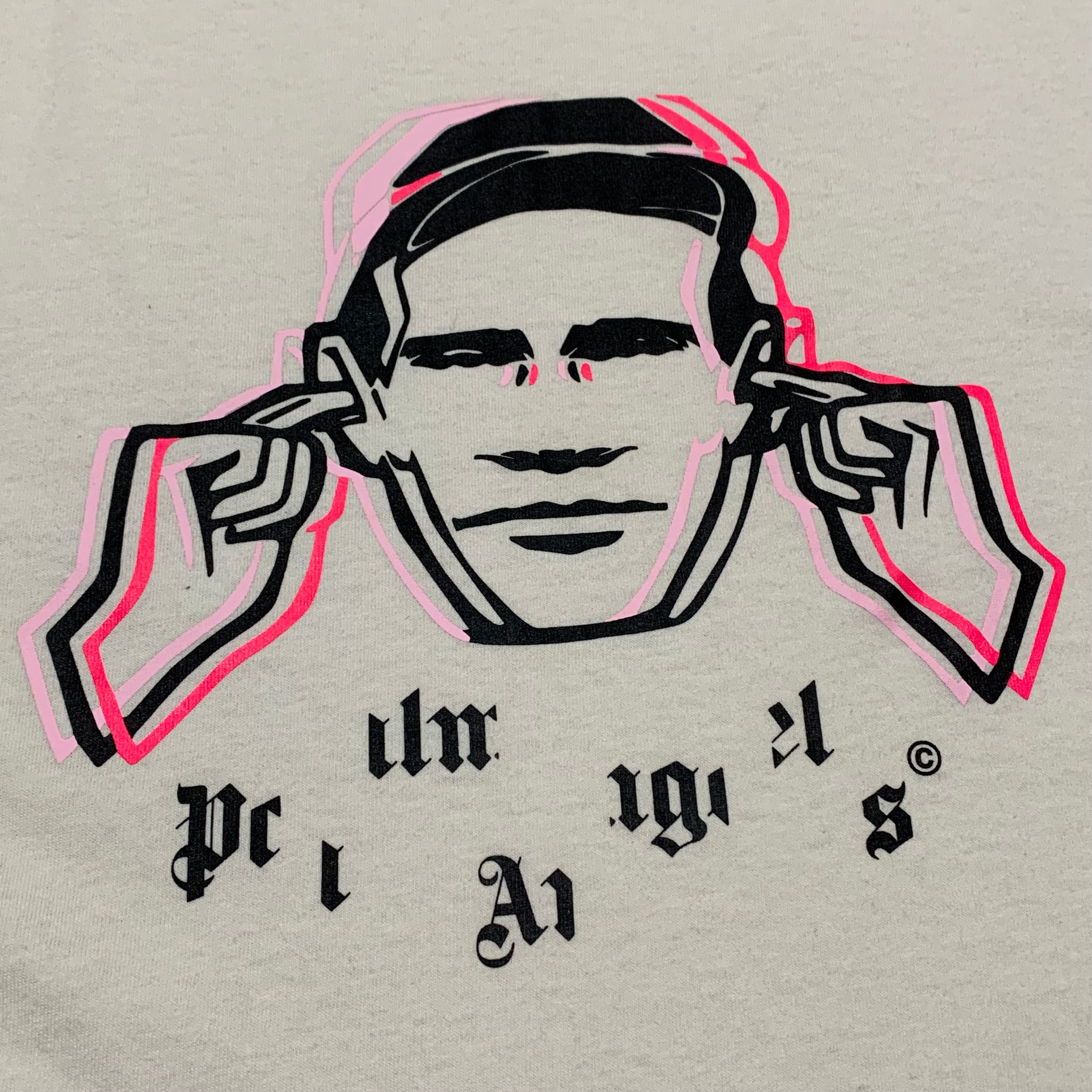 Palm Angels Small Factory Records White Tee Faded Music 2021