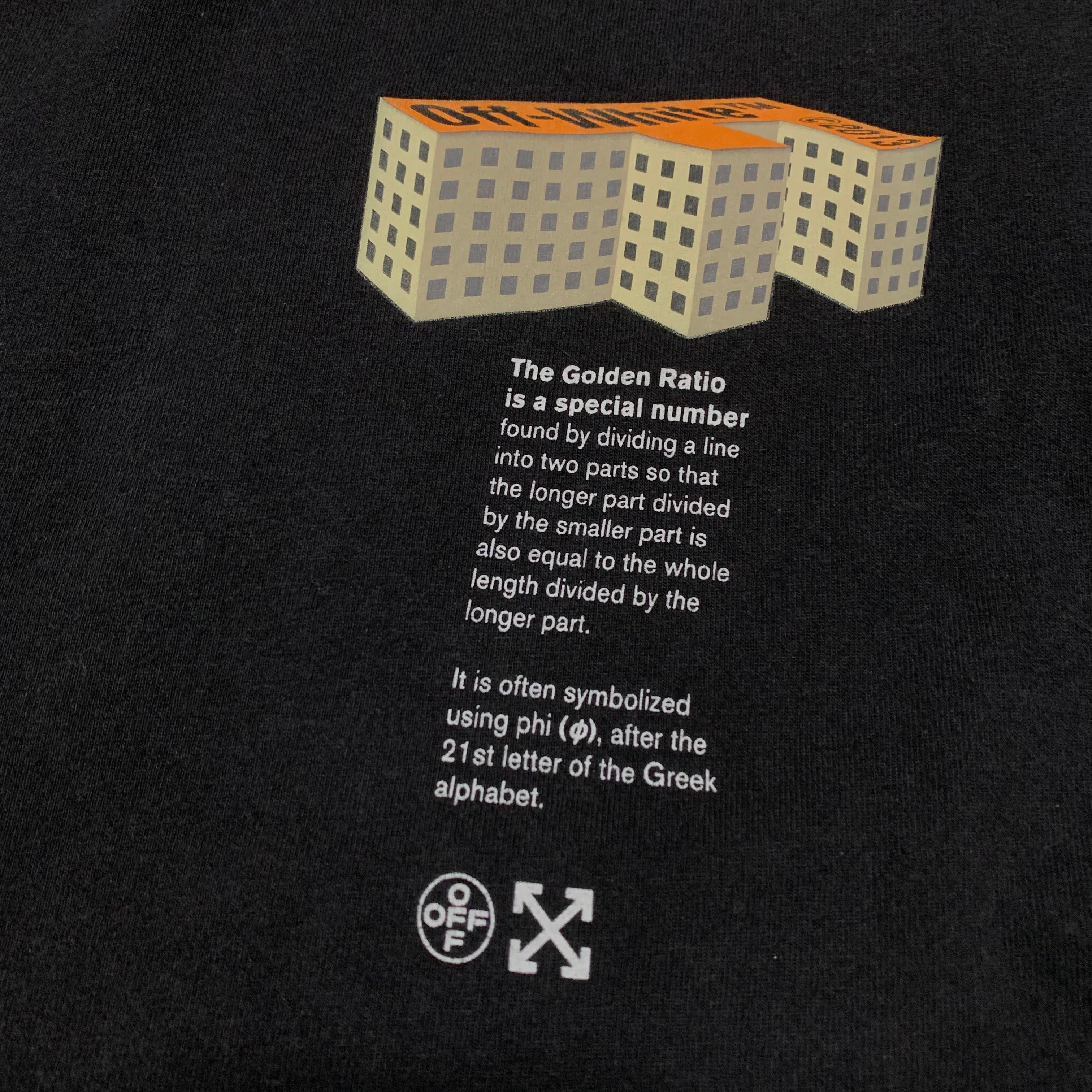 Off White Medium Rationalism Black Tee Virgil Abloh