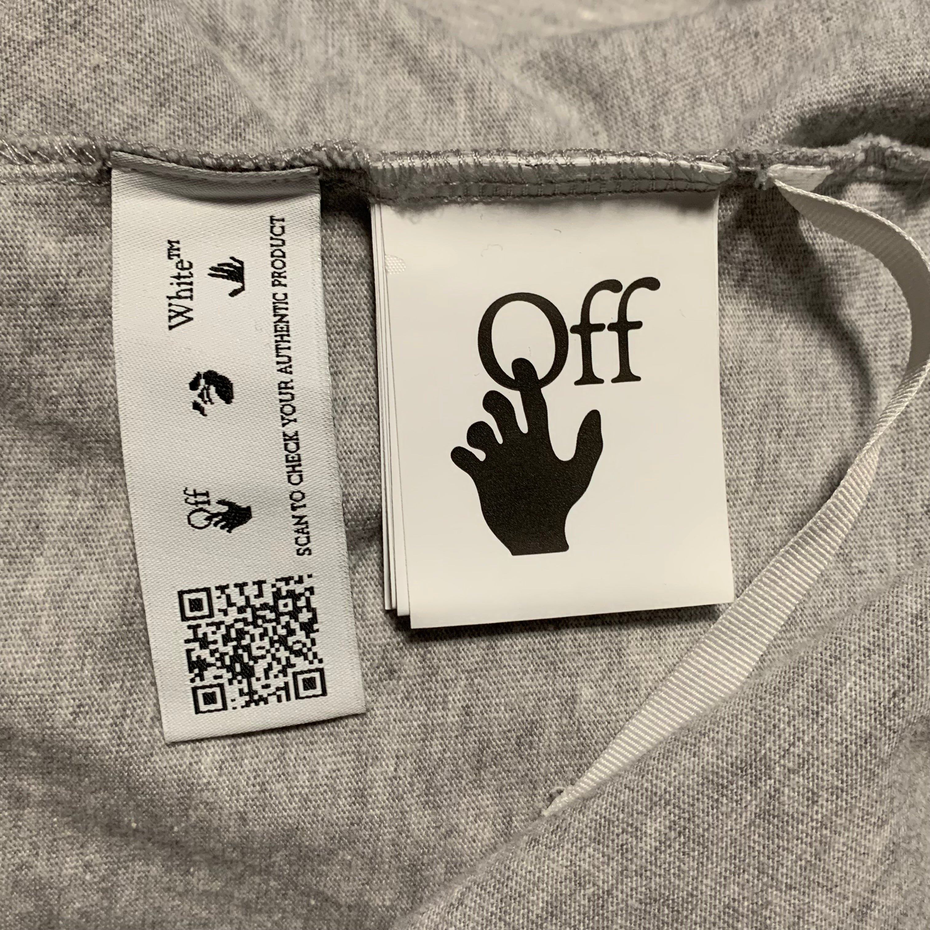 Off White Large Marker Arrows Grey Tee Virgil Abloh