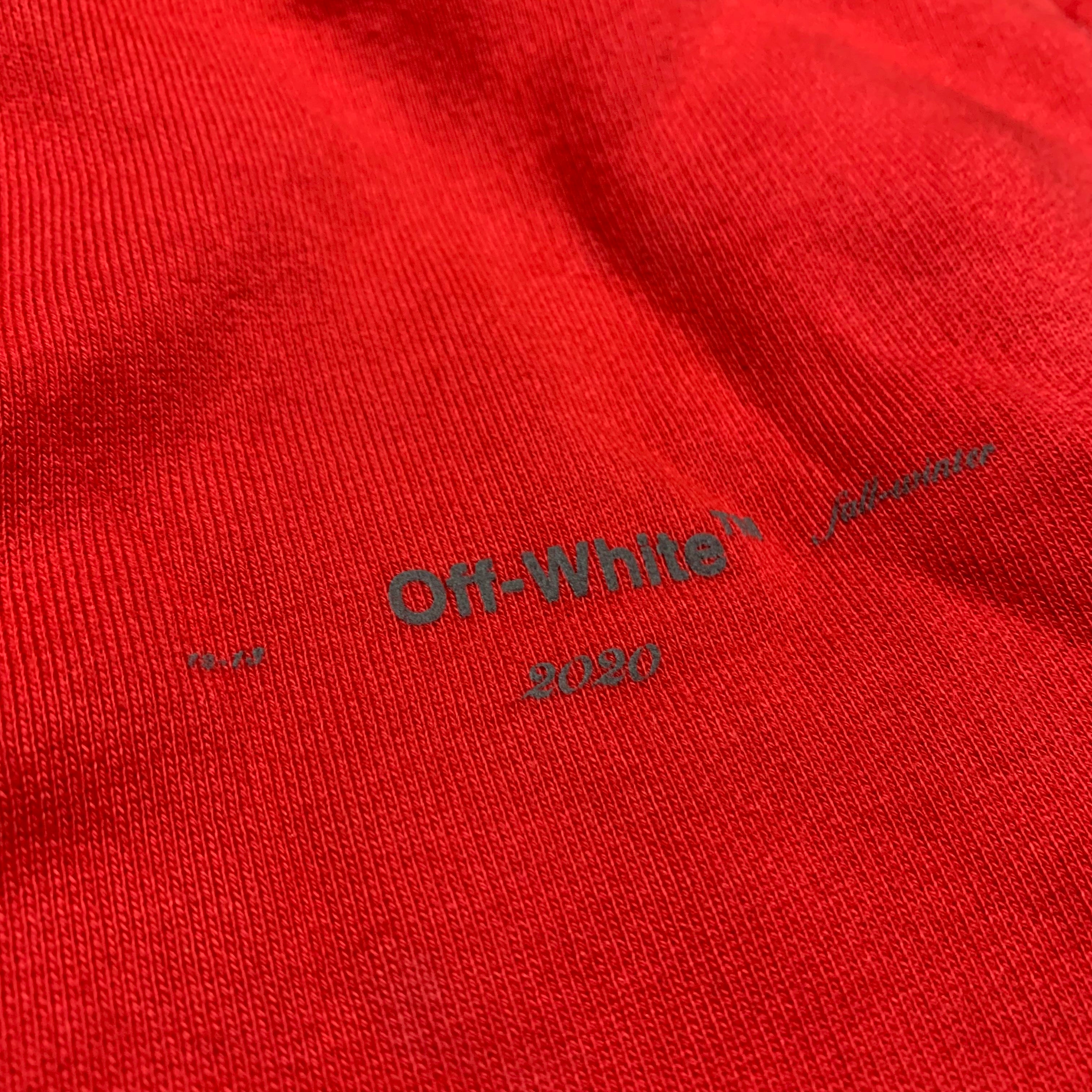 Off White XL Shorts Outline Diag Red Bottoms Virgil Abloh