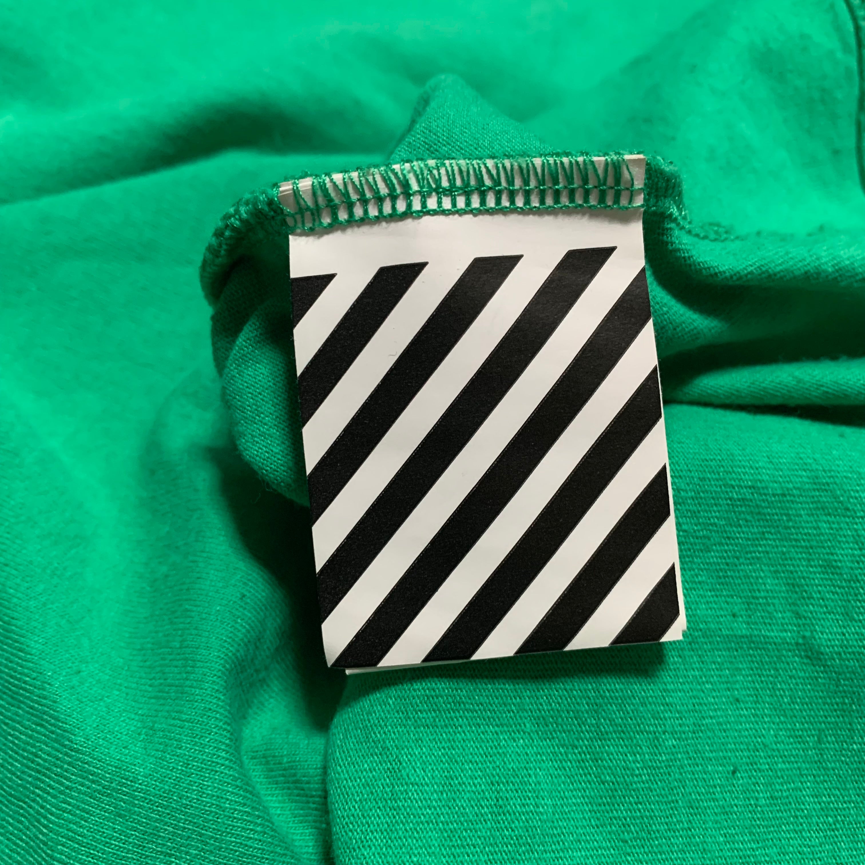 Off White Small Tee Fence Arrows Green T-Shirt Virgil Abloh