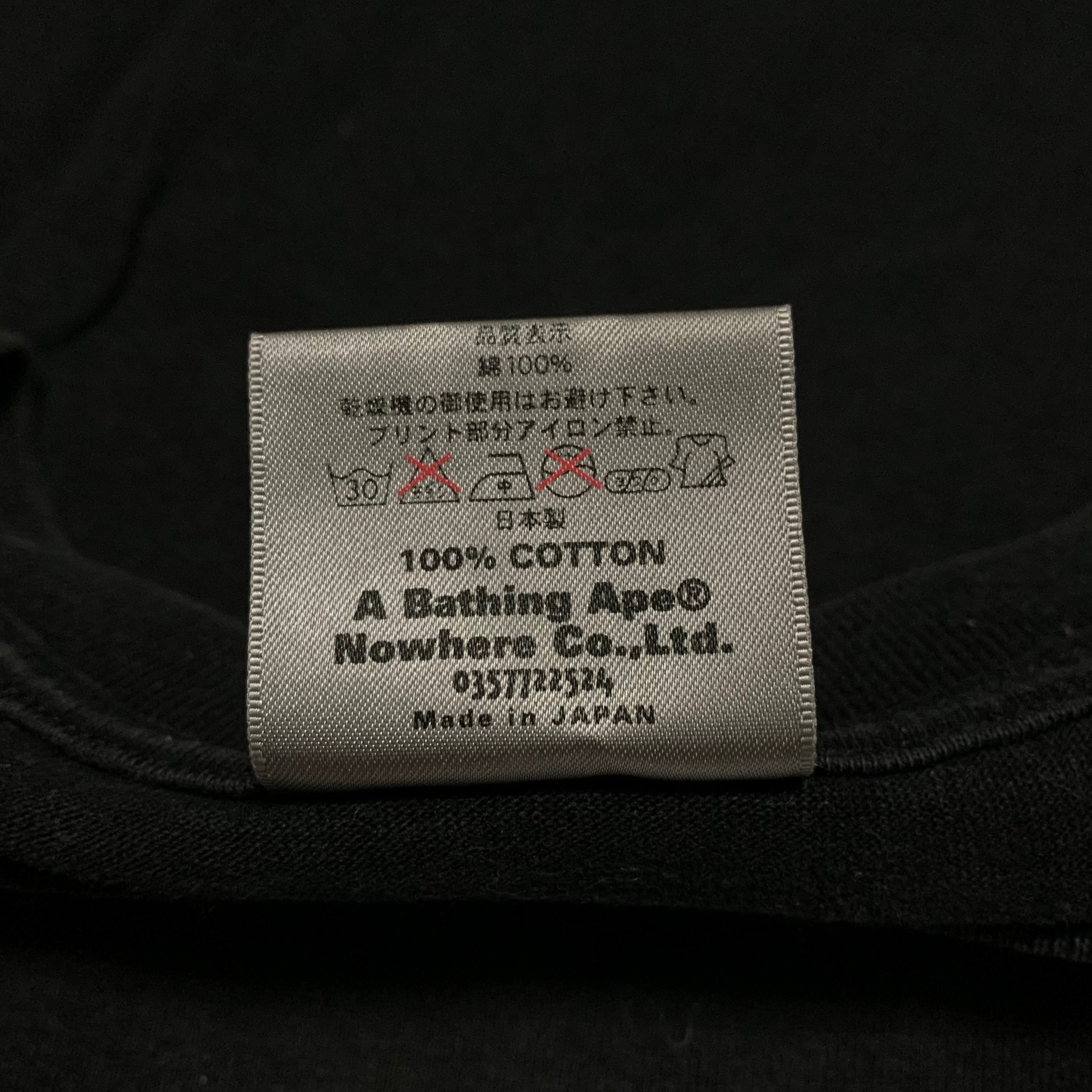 Bape Large England By Bathing Ape Black Tee Vintage OG 90s