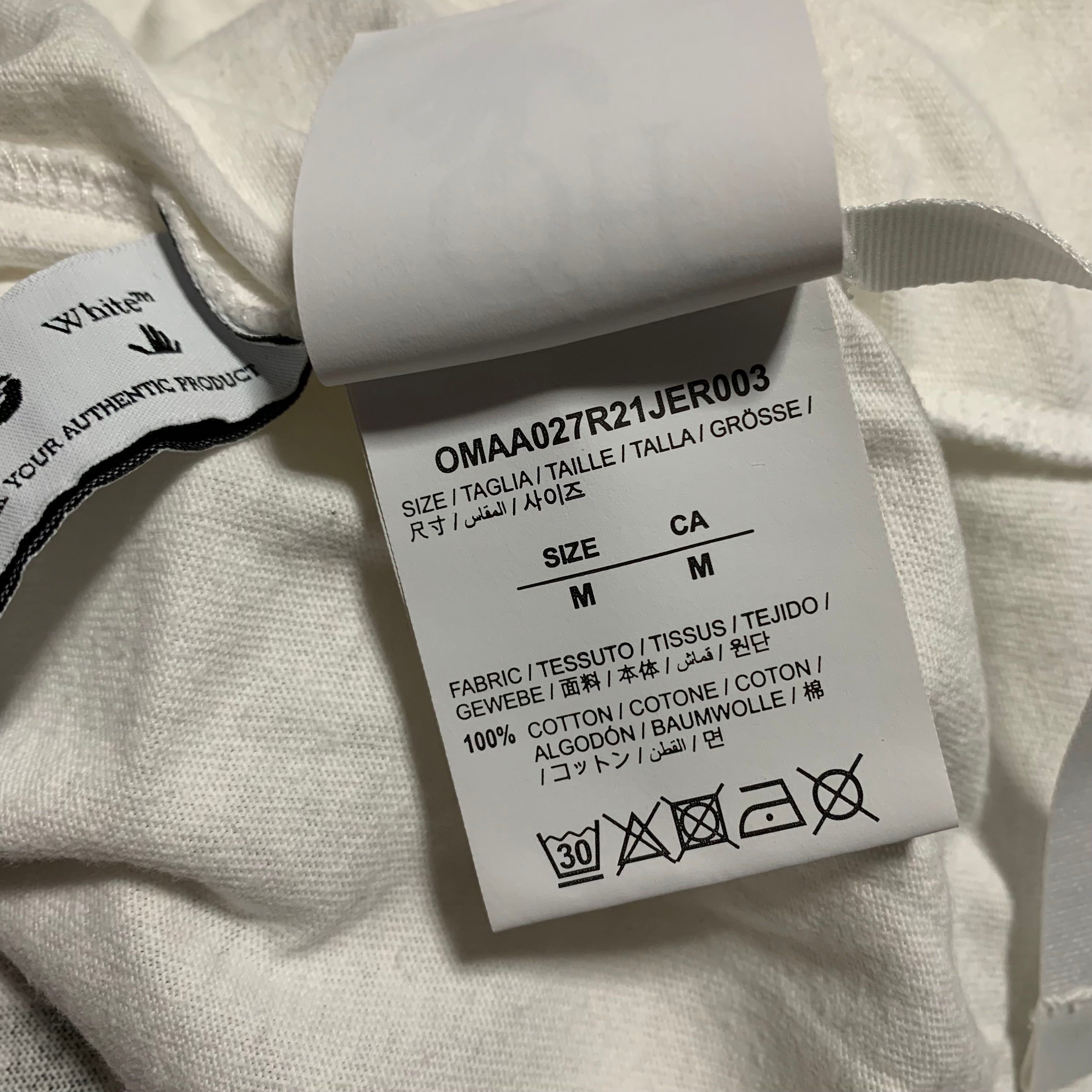 Off White Medium Marker Arrows White Tee Virgil Abloh