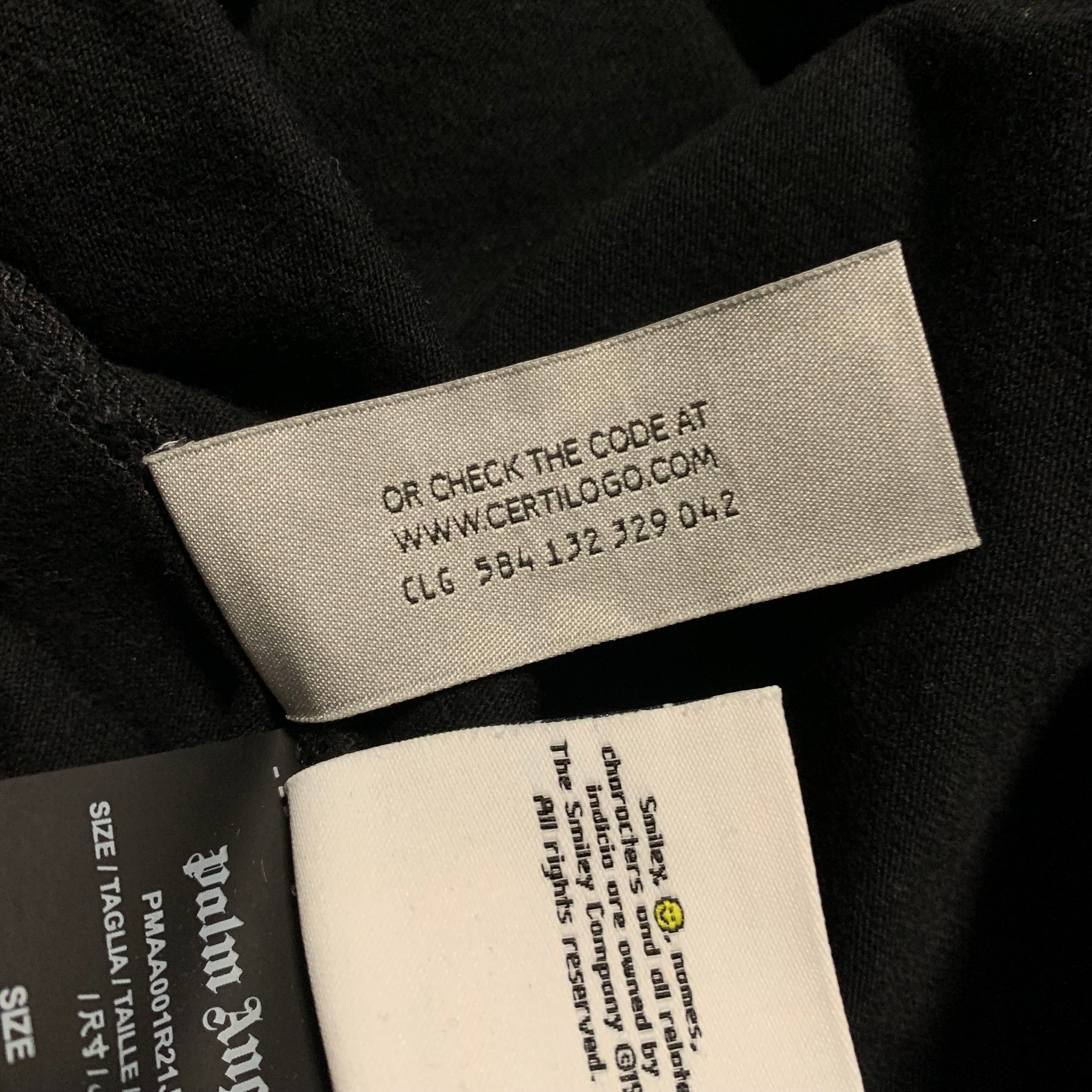 Palm Angels Small Burning Head Logo Black Tee
