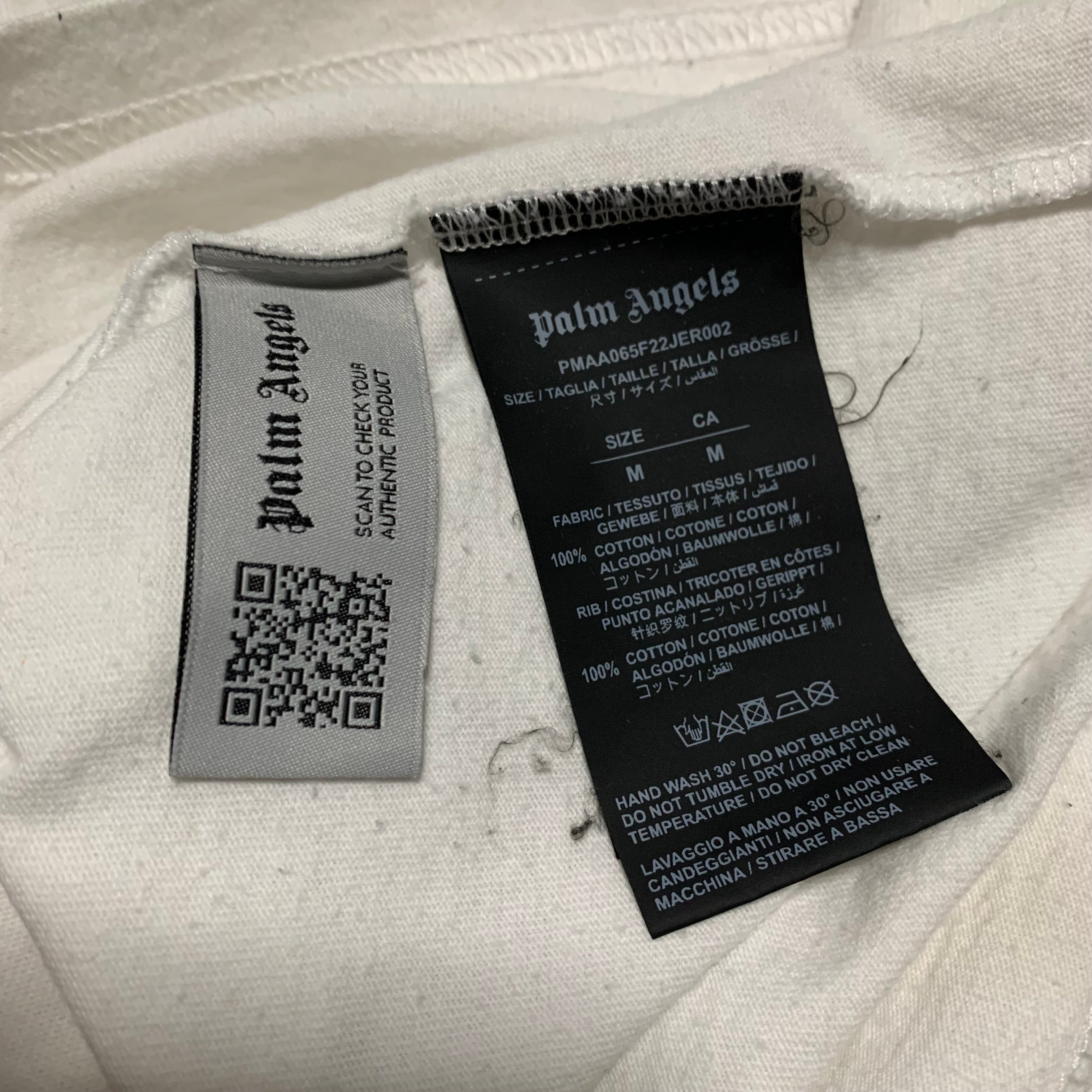 Palm Angels Medium Logo Graphic White Tee