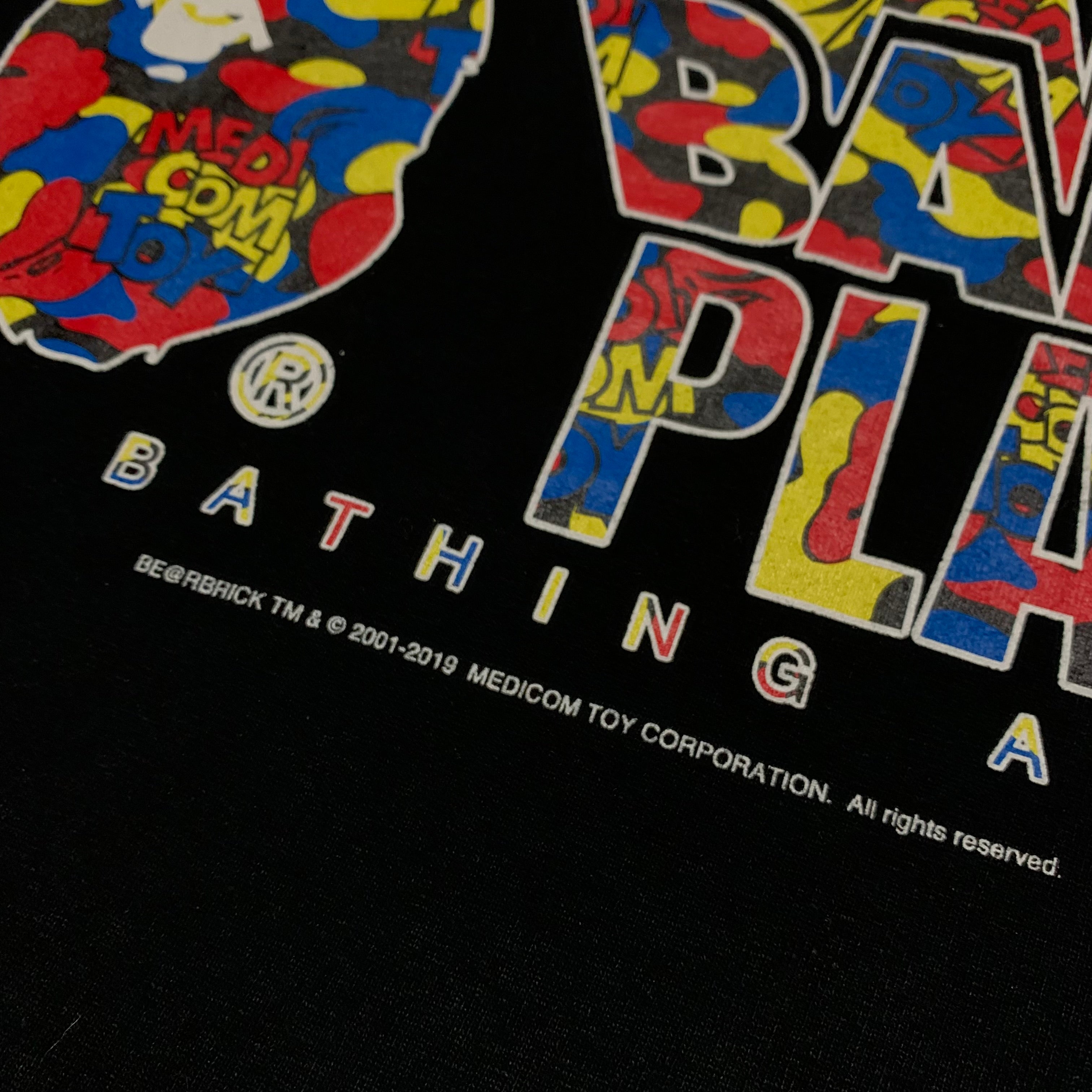 Bape Large Bearbrick Medicom Play Black Tee A Bathing Ape 2019