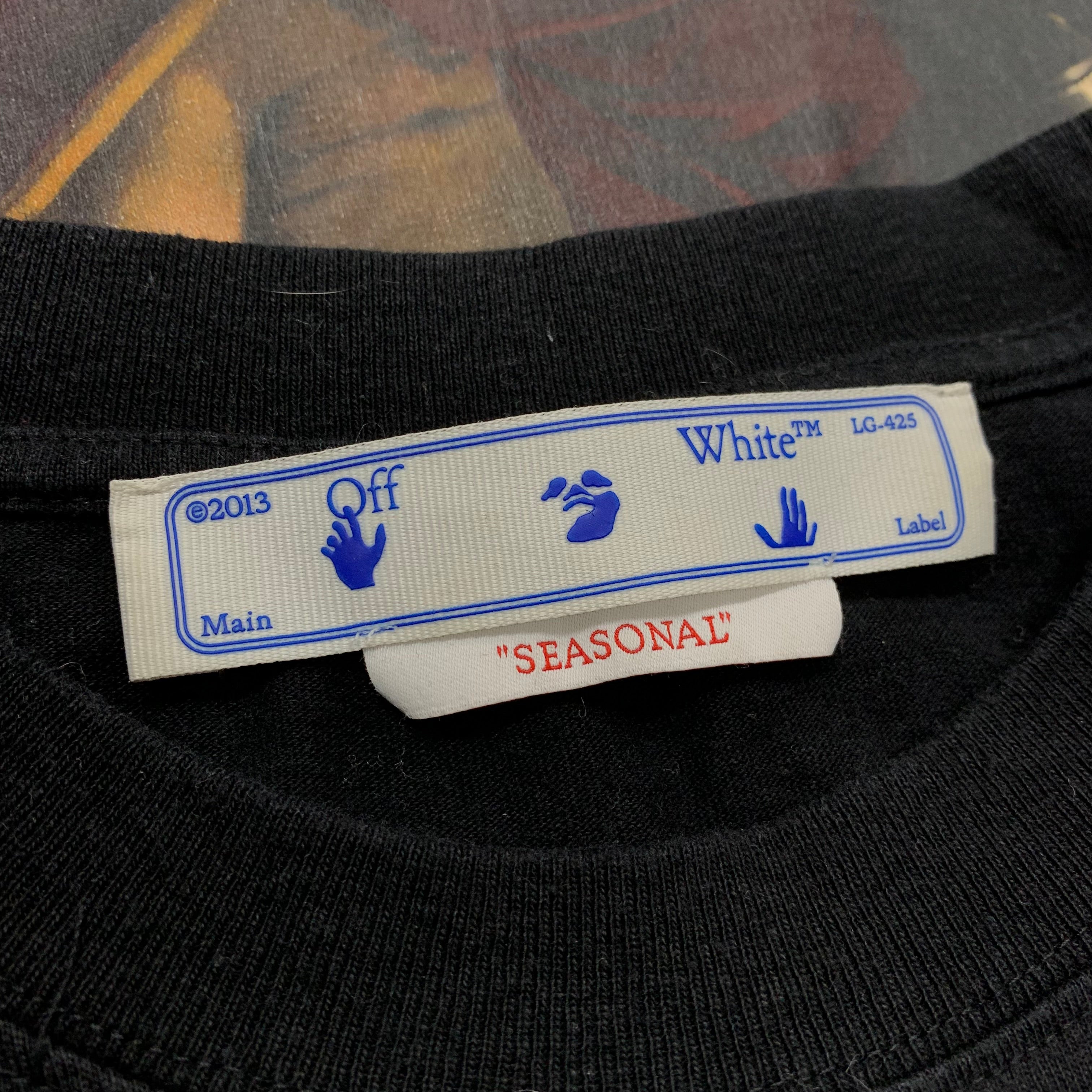 Off White Large Tee Caravaggio Graphic Black T-Shirt Virgil Abloh