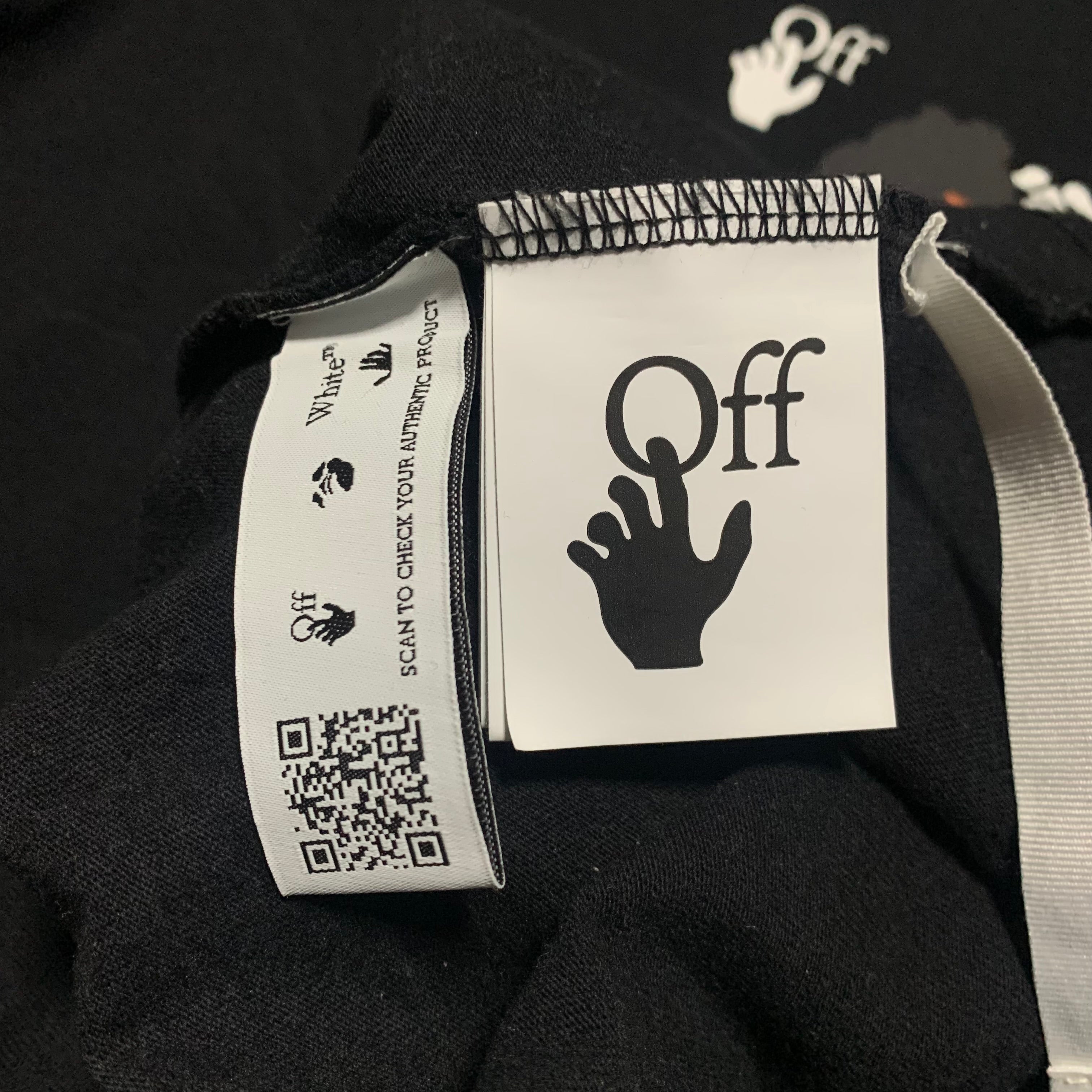 Off White XS Caravaggio Arrows Black Tee Virgil Abloh