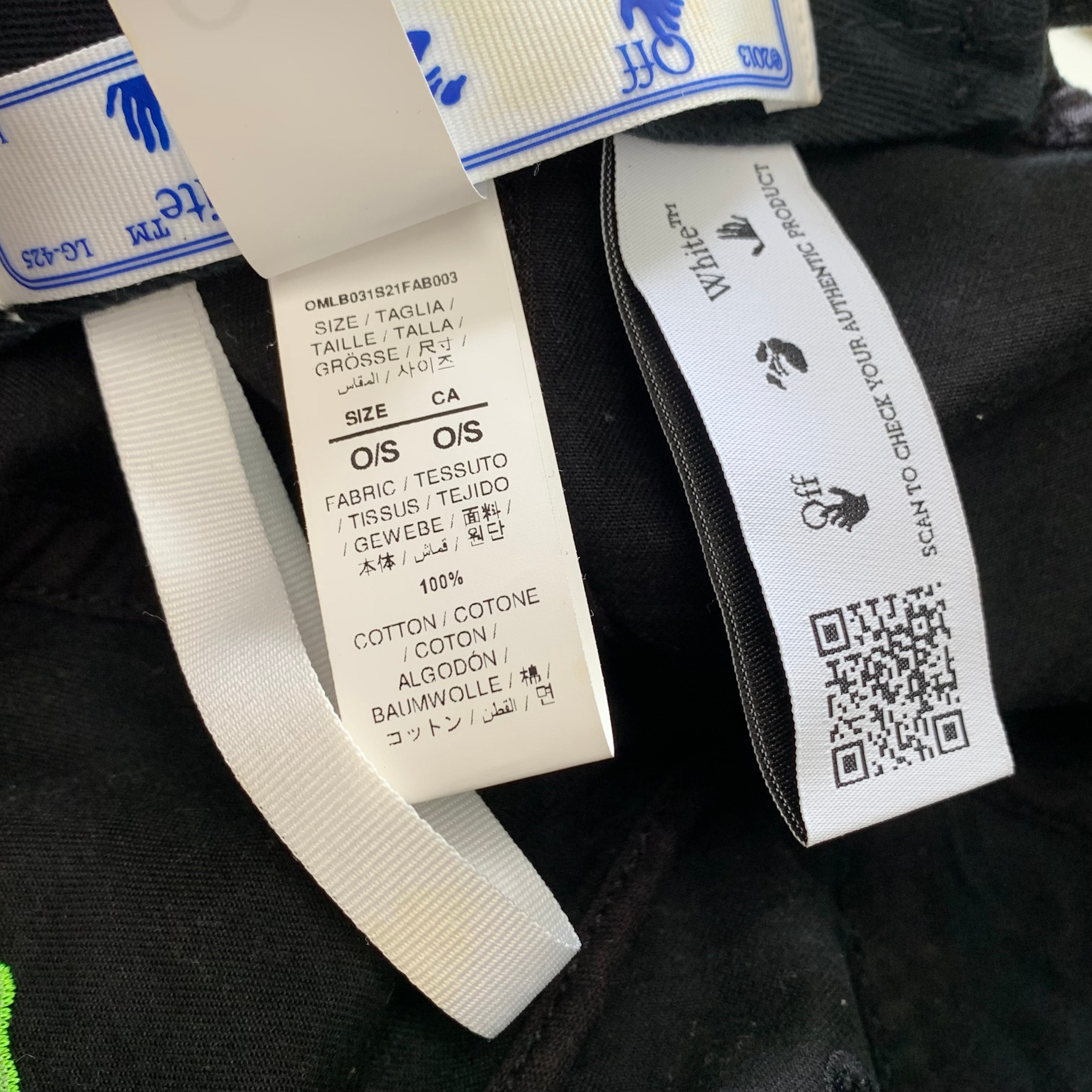 Off White Cap Mad Cat Black Cap Hat Virgil Abloh