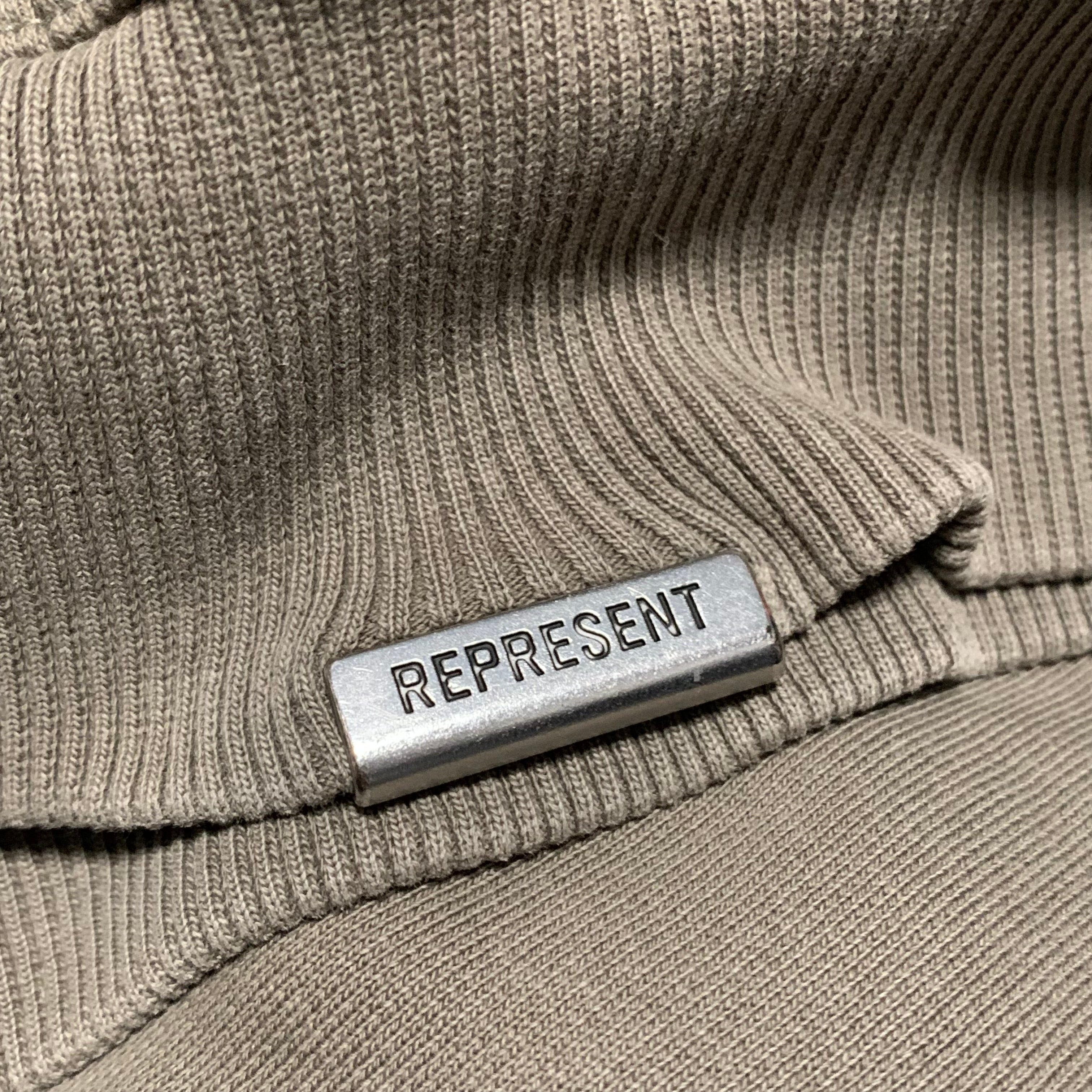 Represent XS Blanks Khaki Green Sweater Sweatshirt Crewneck