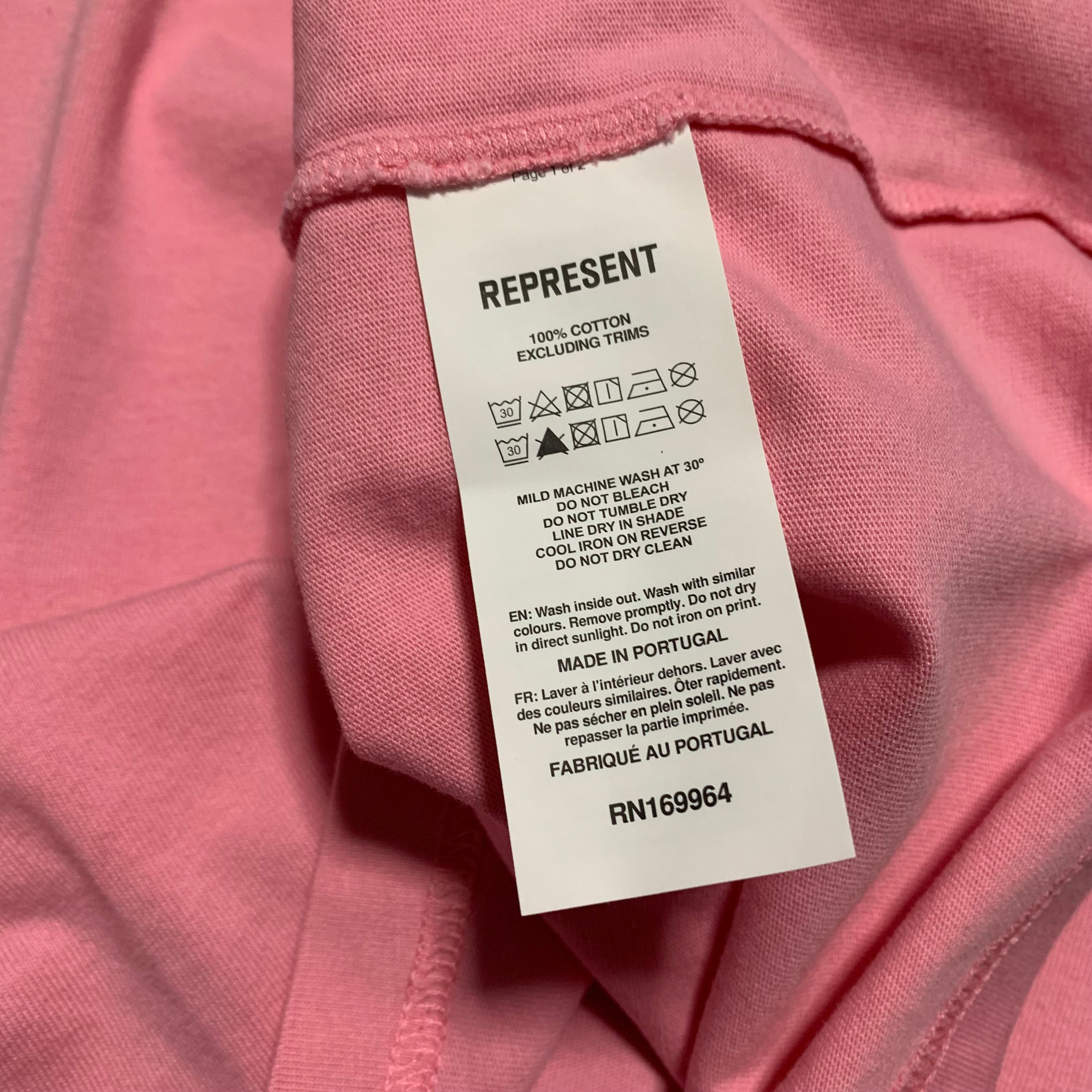 Represent Small Owners Club Script Pink Tee