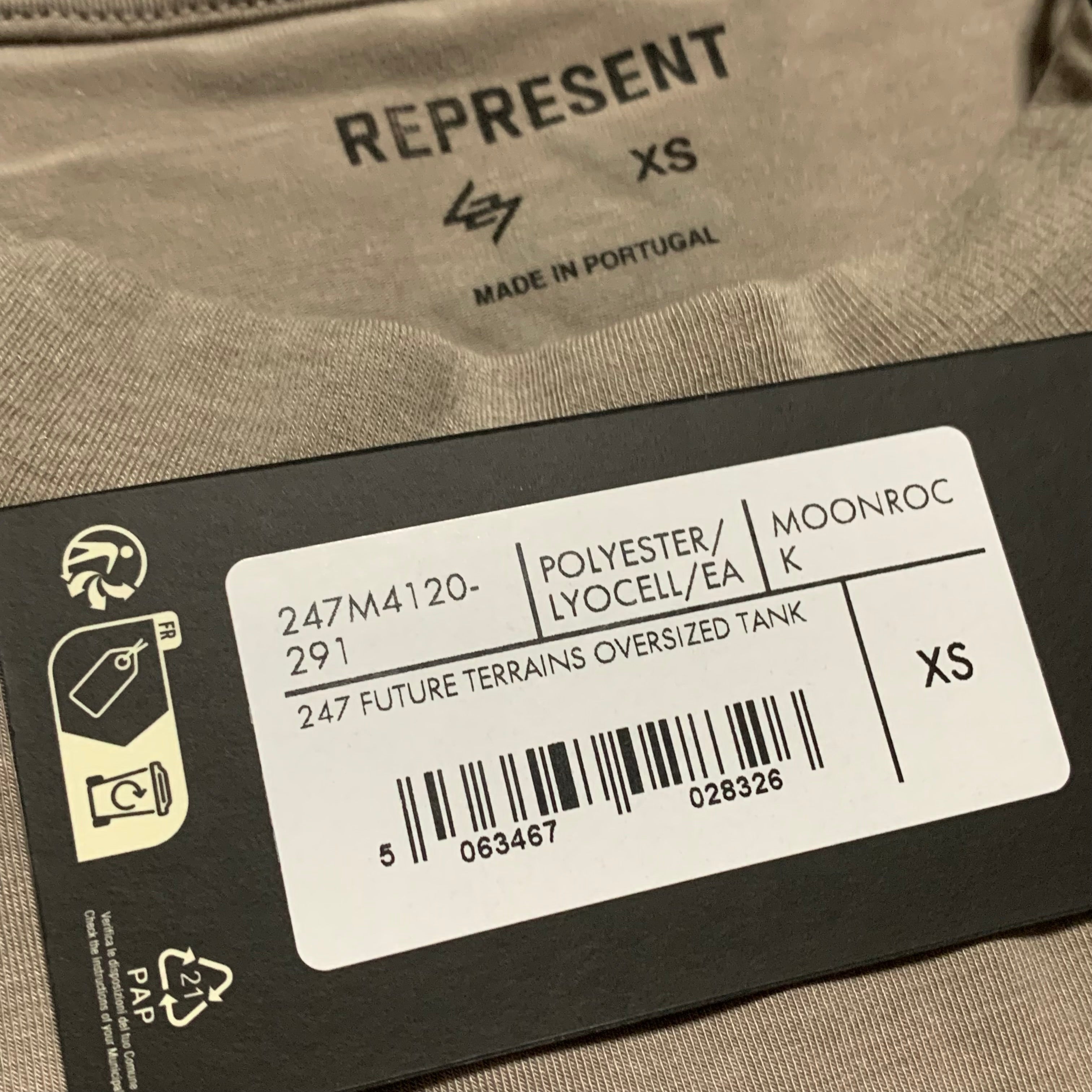 Represent XS 247 Future Terrains Oversized Tee Moonrock