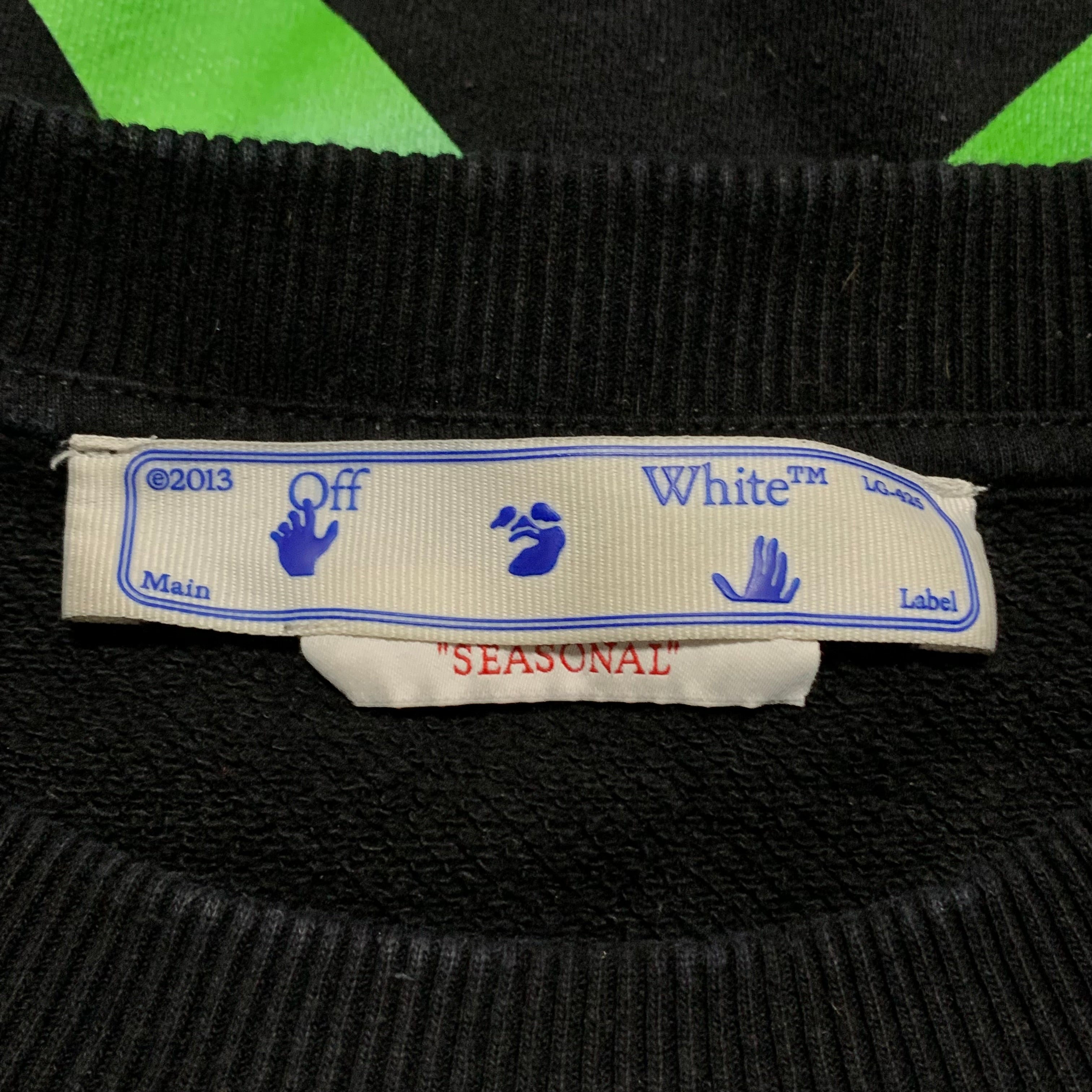 Off White Small Gradient Arrows Black Sweatshirt Crewneck Virgil Abloh