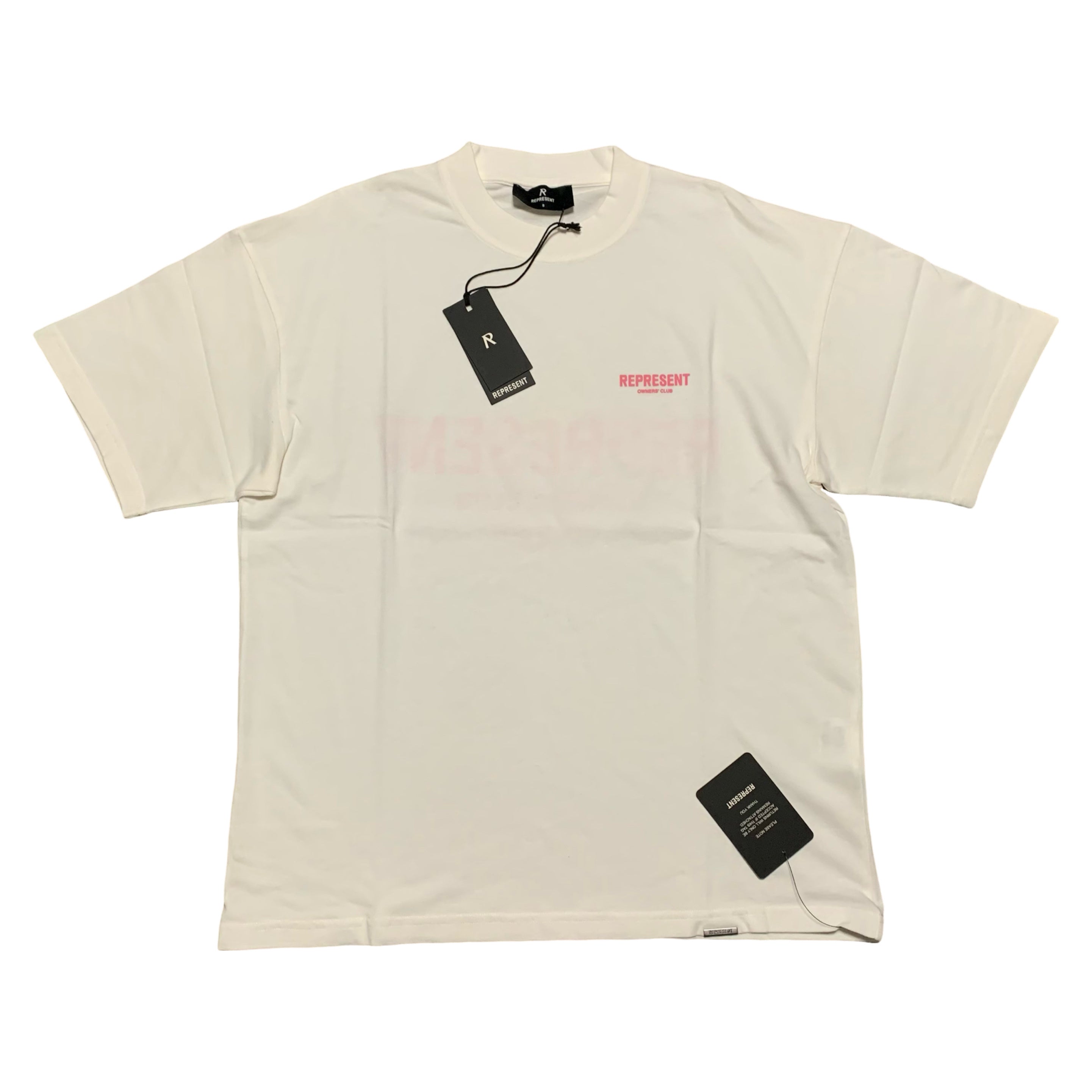 Represent Small Owners Club Pink Flat White Tee