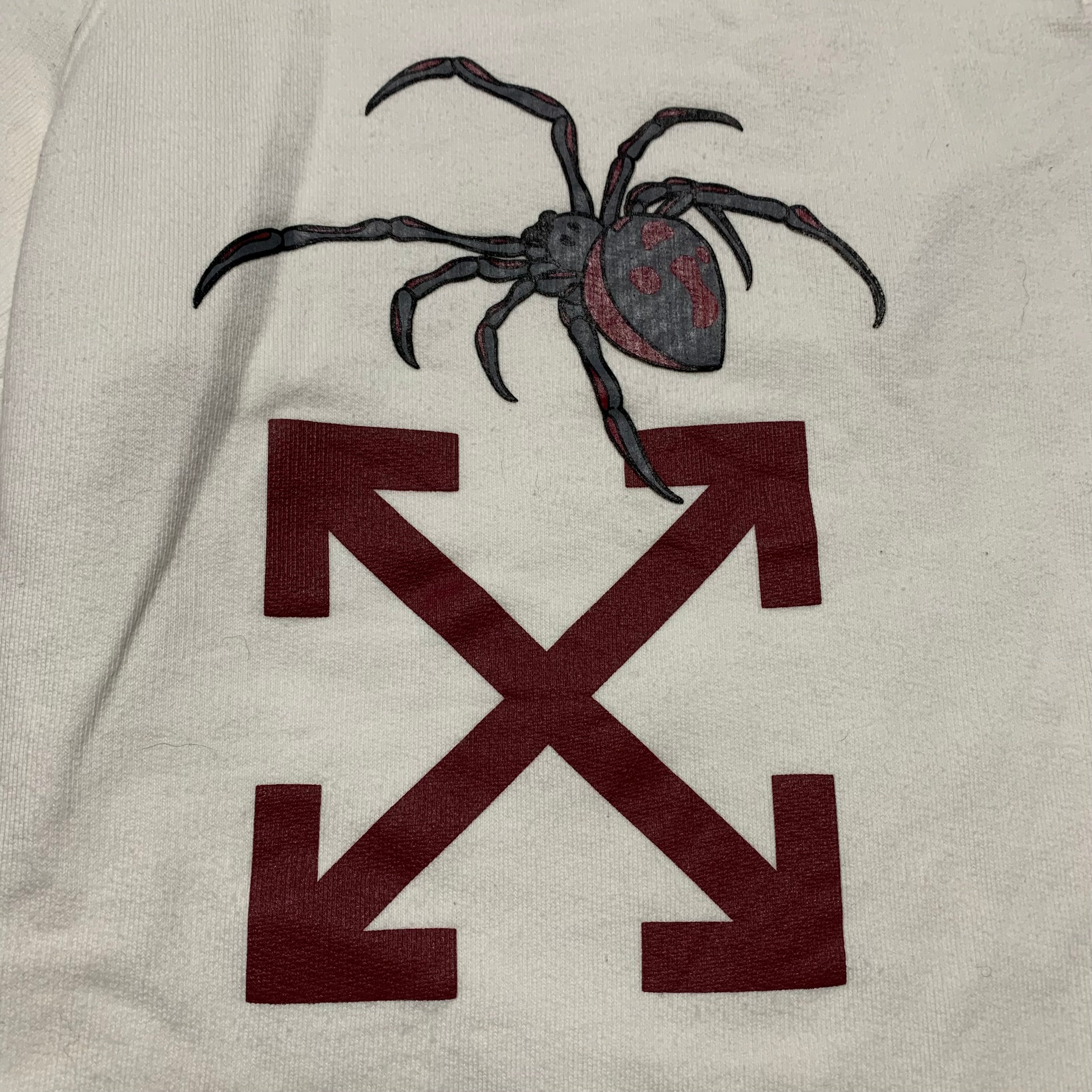 Off White Small Shorts Arachno Spider Arrows White Bottoms Virgil Abloh