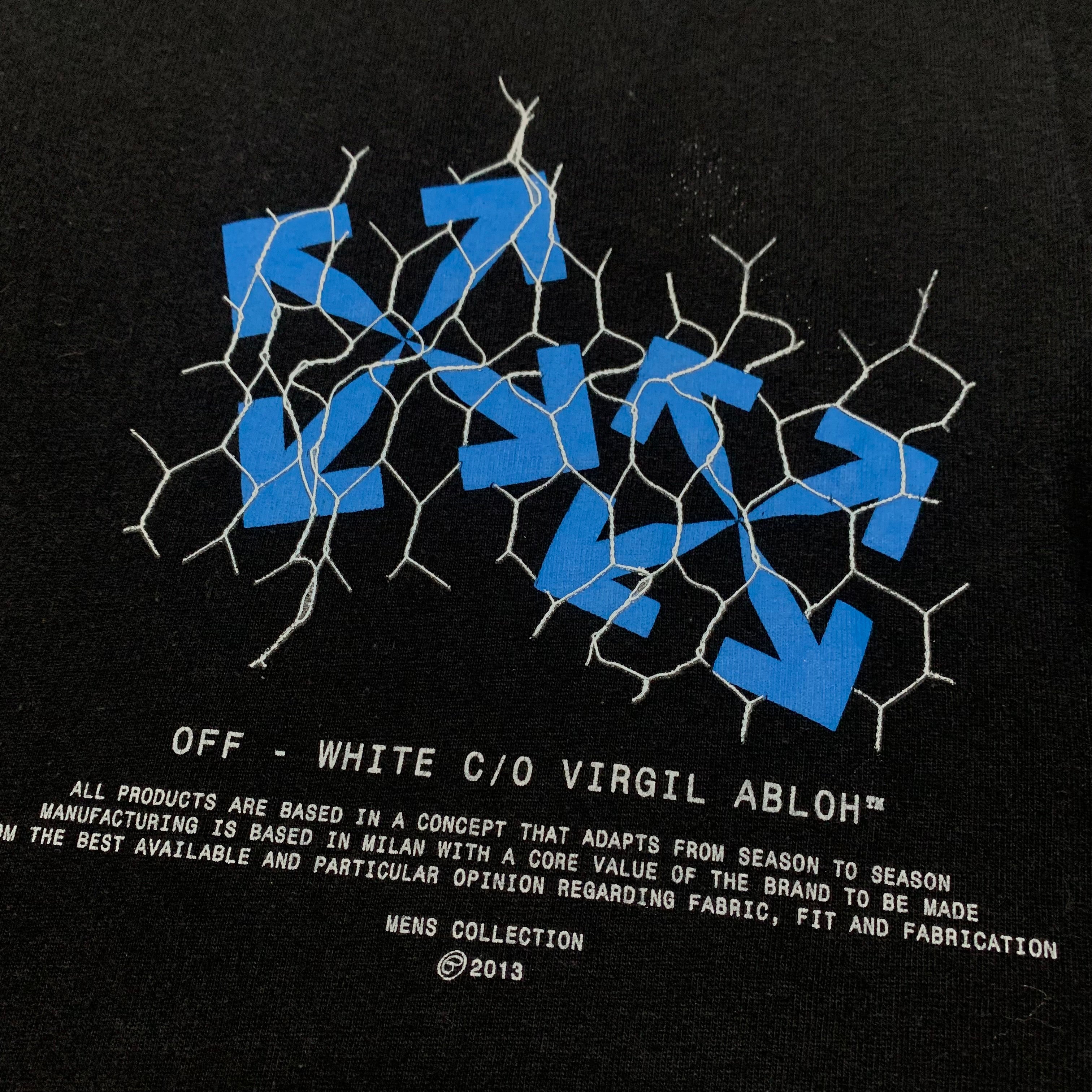 Off White Small Fence Arrows Black Tee Virgil Abloh
