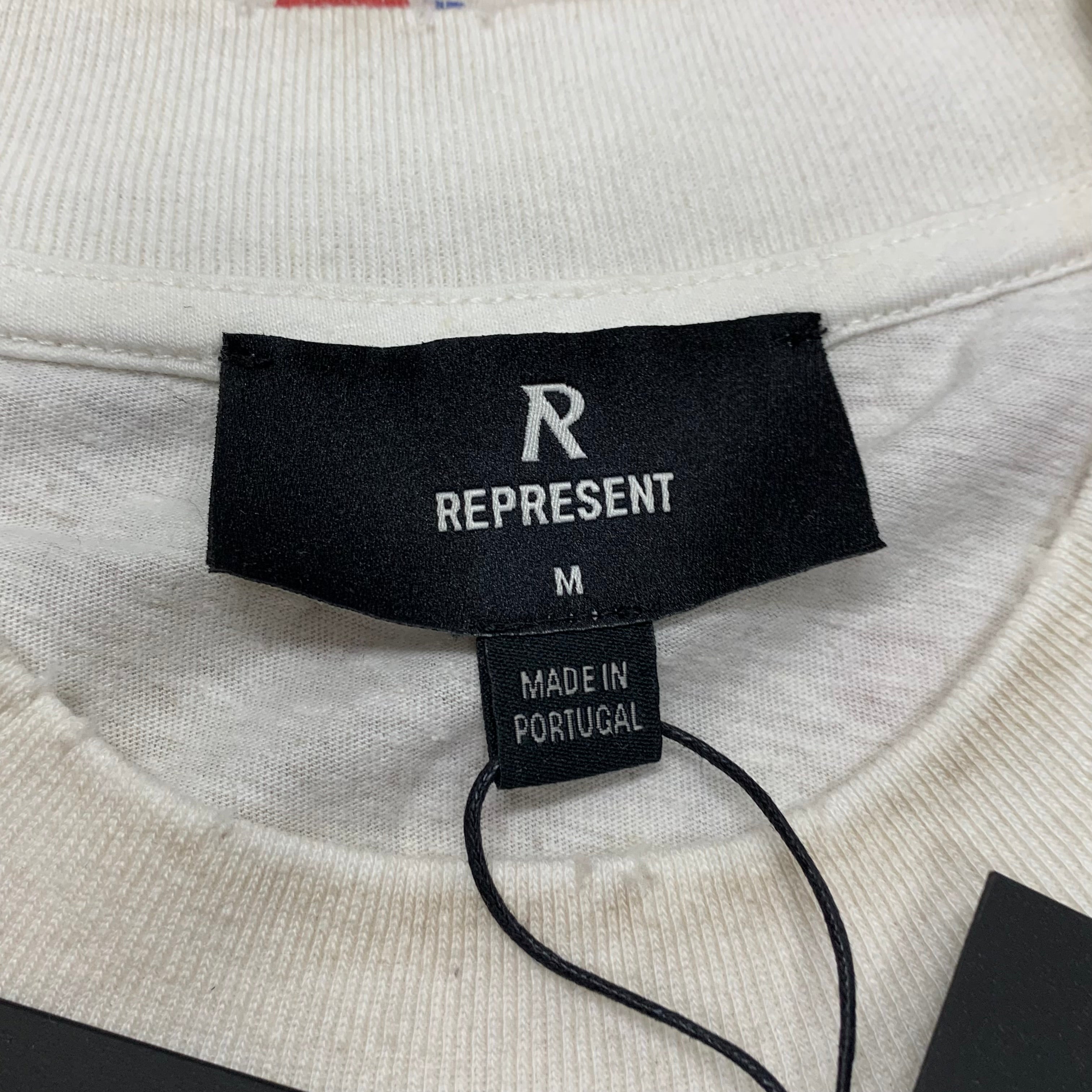 Represent Medium Tee Dream On Tour Washed Ecru White T-Shirt