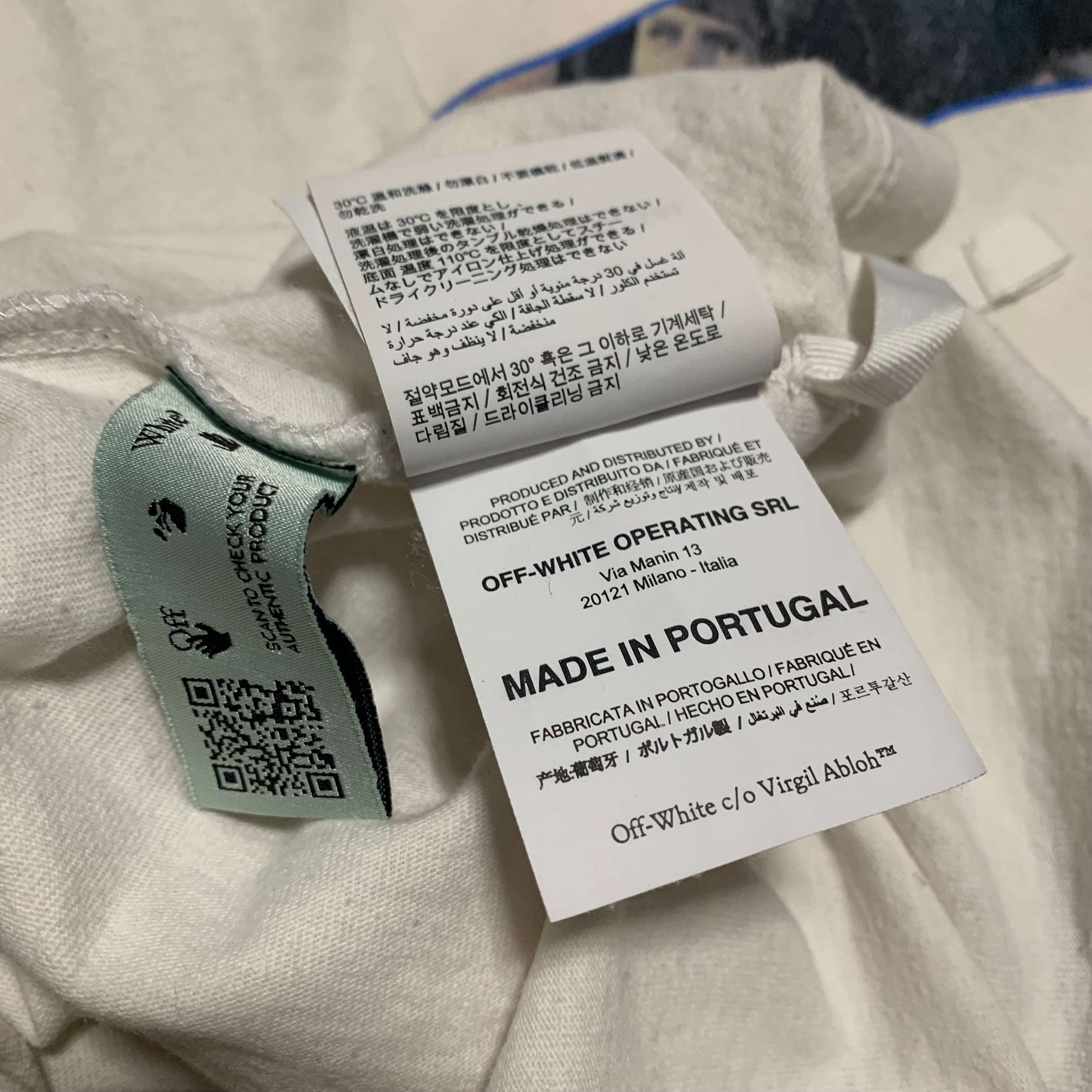 Off White Medium Caravaggio Arrows White Tee Virgil Abloh