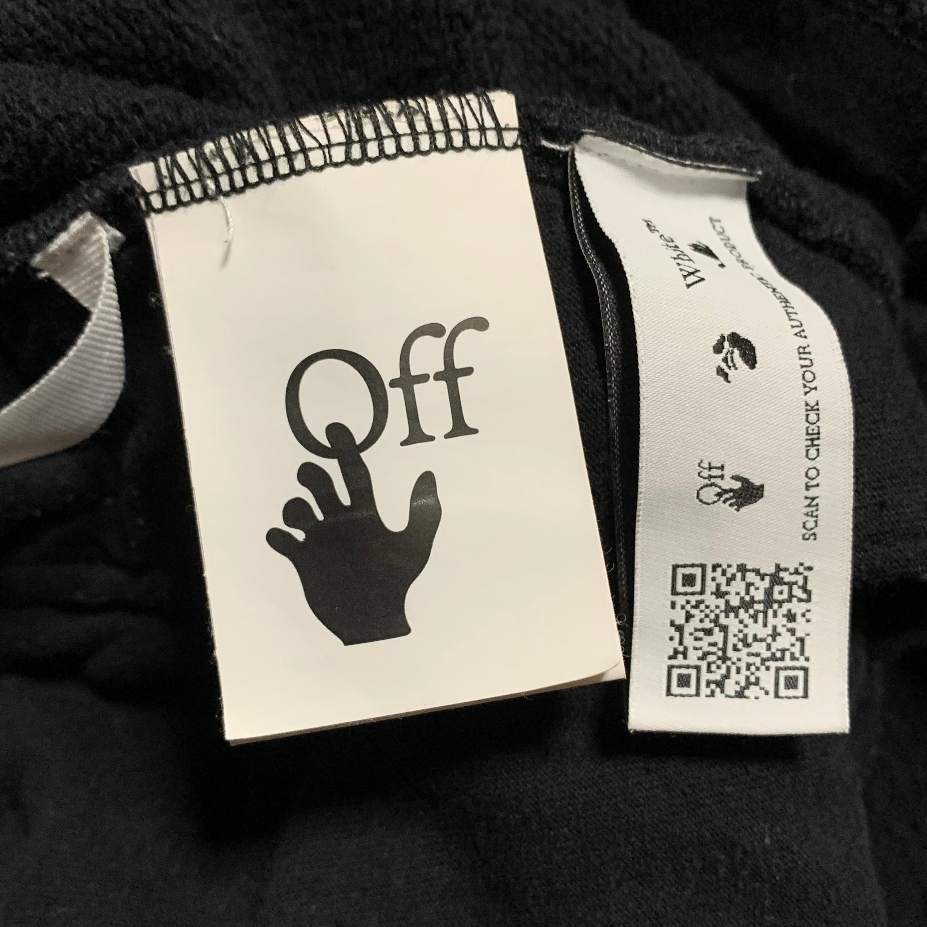 Off White Medium Shorts Diag Caravaggio Black Bottoms Virgil Abloh