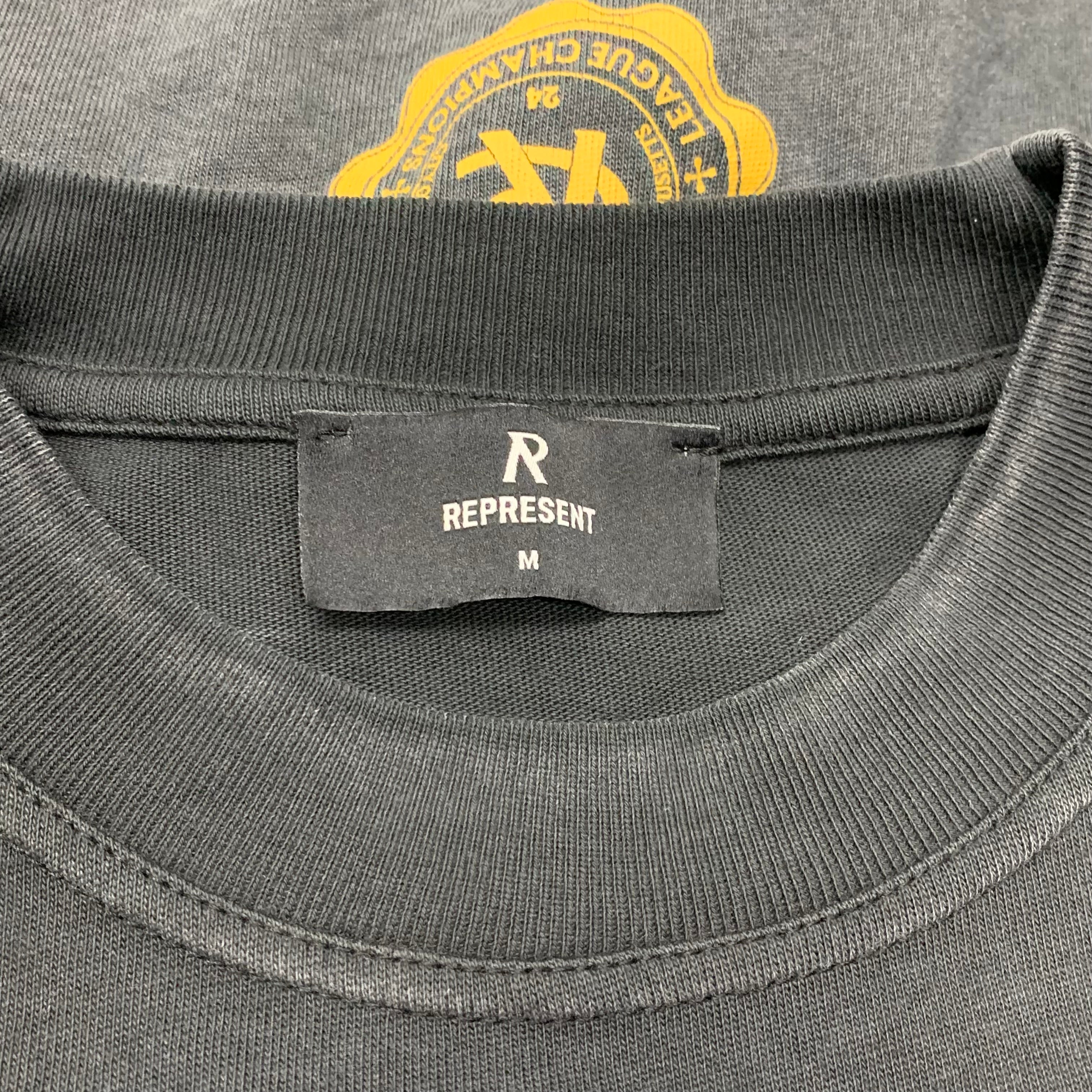 Represent Medium Tee Concepts League Championships Stained Black T-Shirt (Sample)