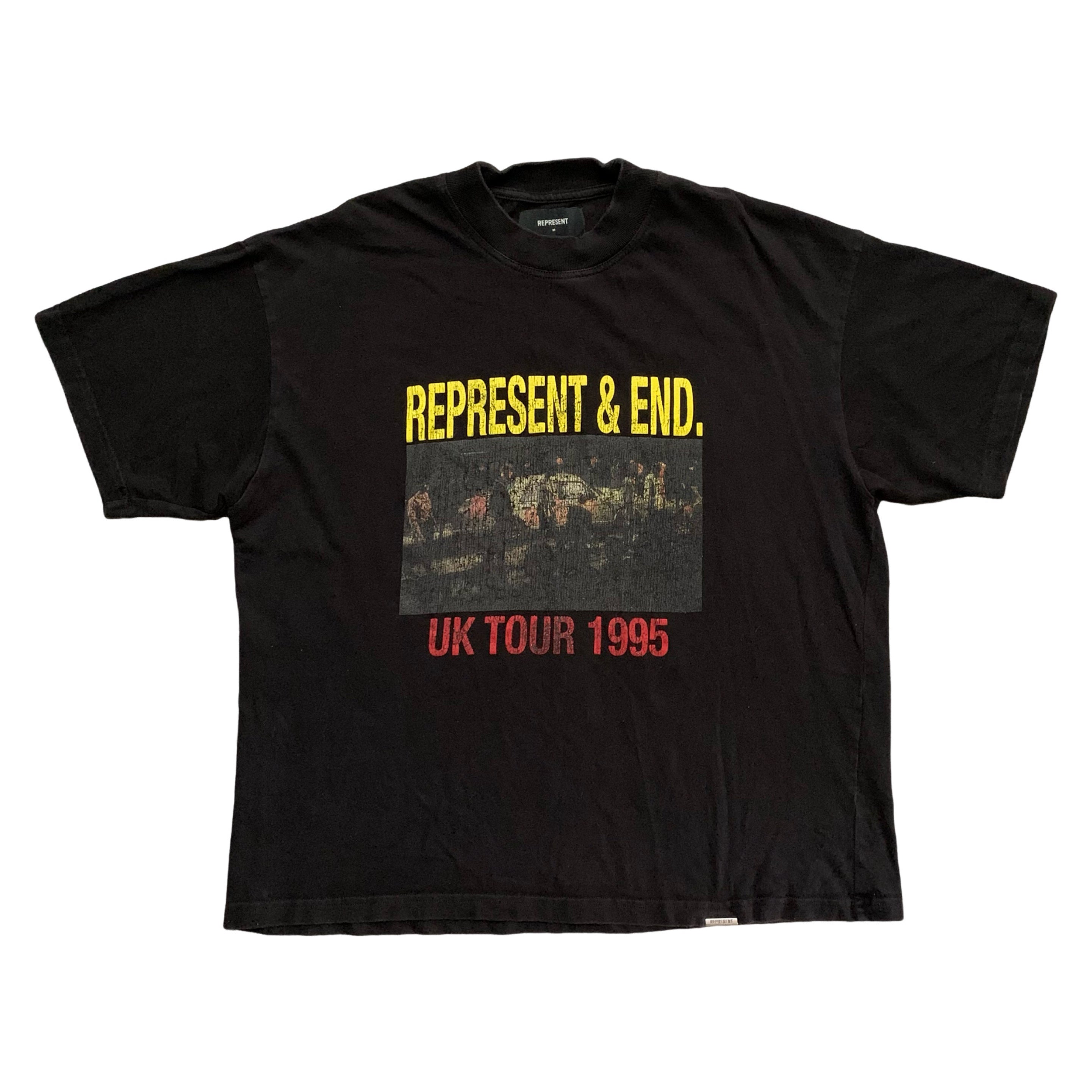 Represent Medium Manchester UK Tour Vintage Black Tee