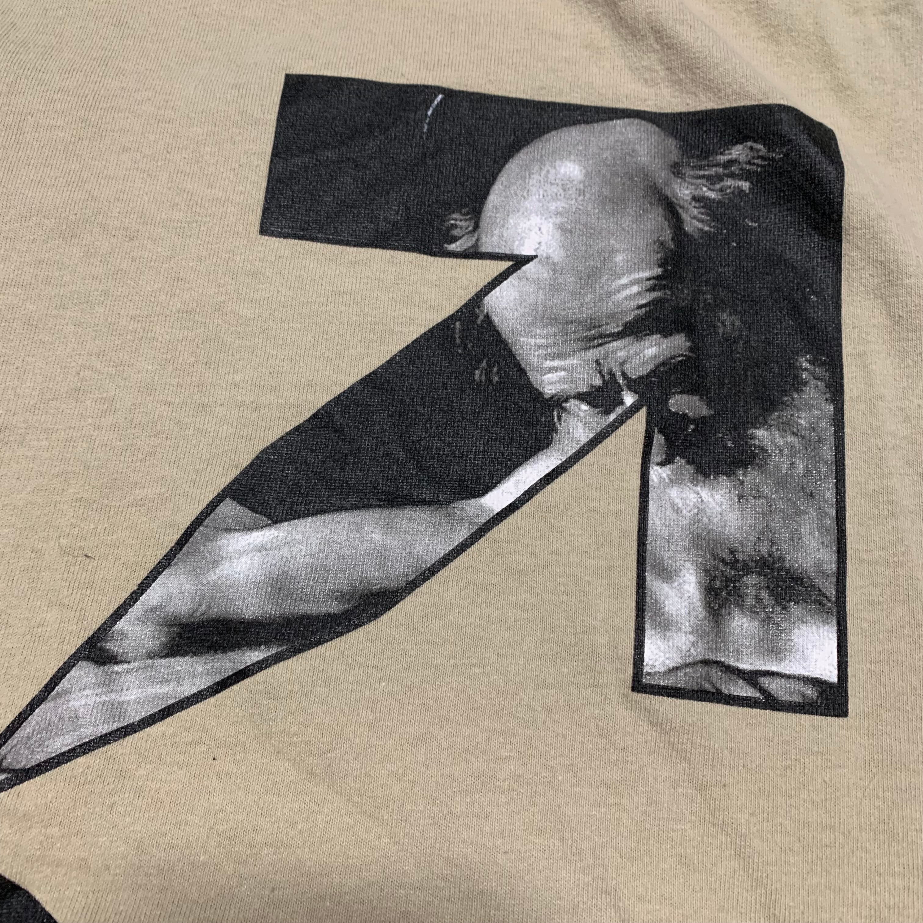 Off White Small Caravaggio Arrows Beige Tan Tee Virgil Abloh