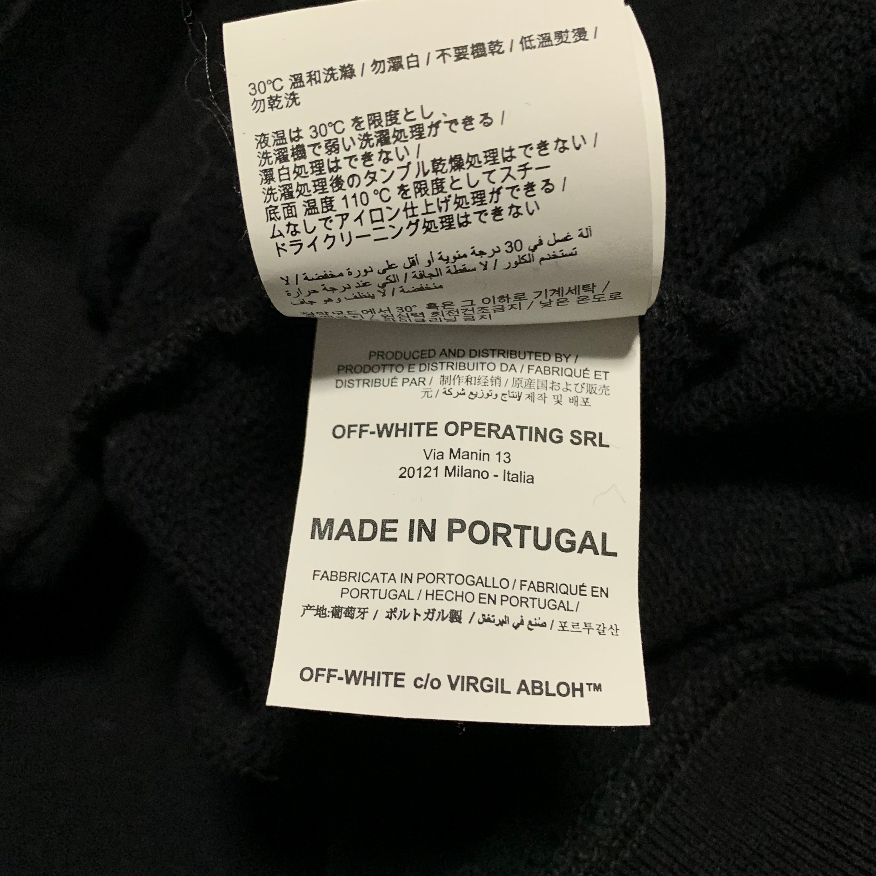 Off White XXL Golden Ratio Black Sweatshirt Crewneck Skeleton Virgil Abloh