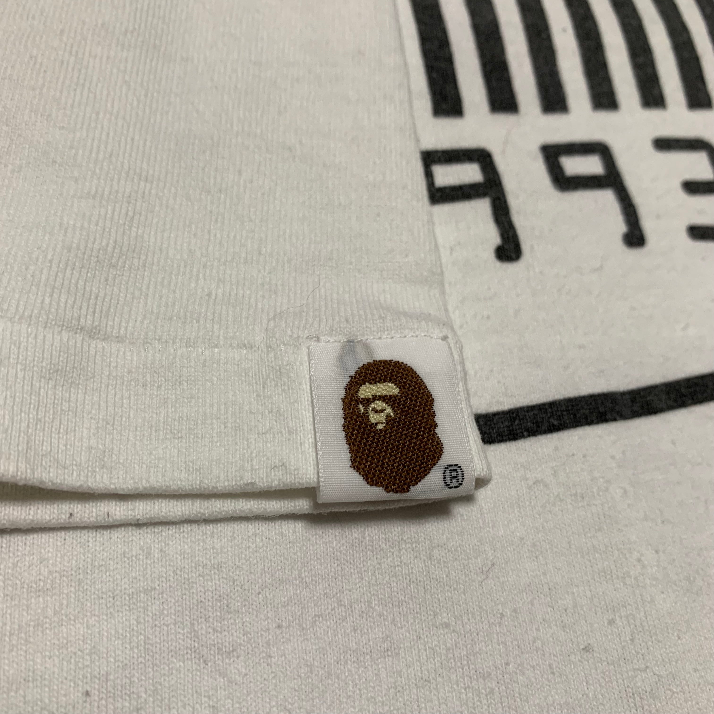 Bape Large Graphic White Tee A Bathing Ape Barcode 2005