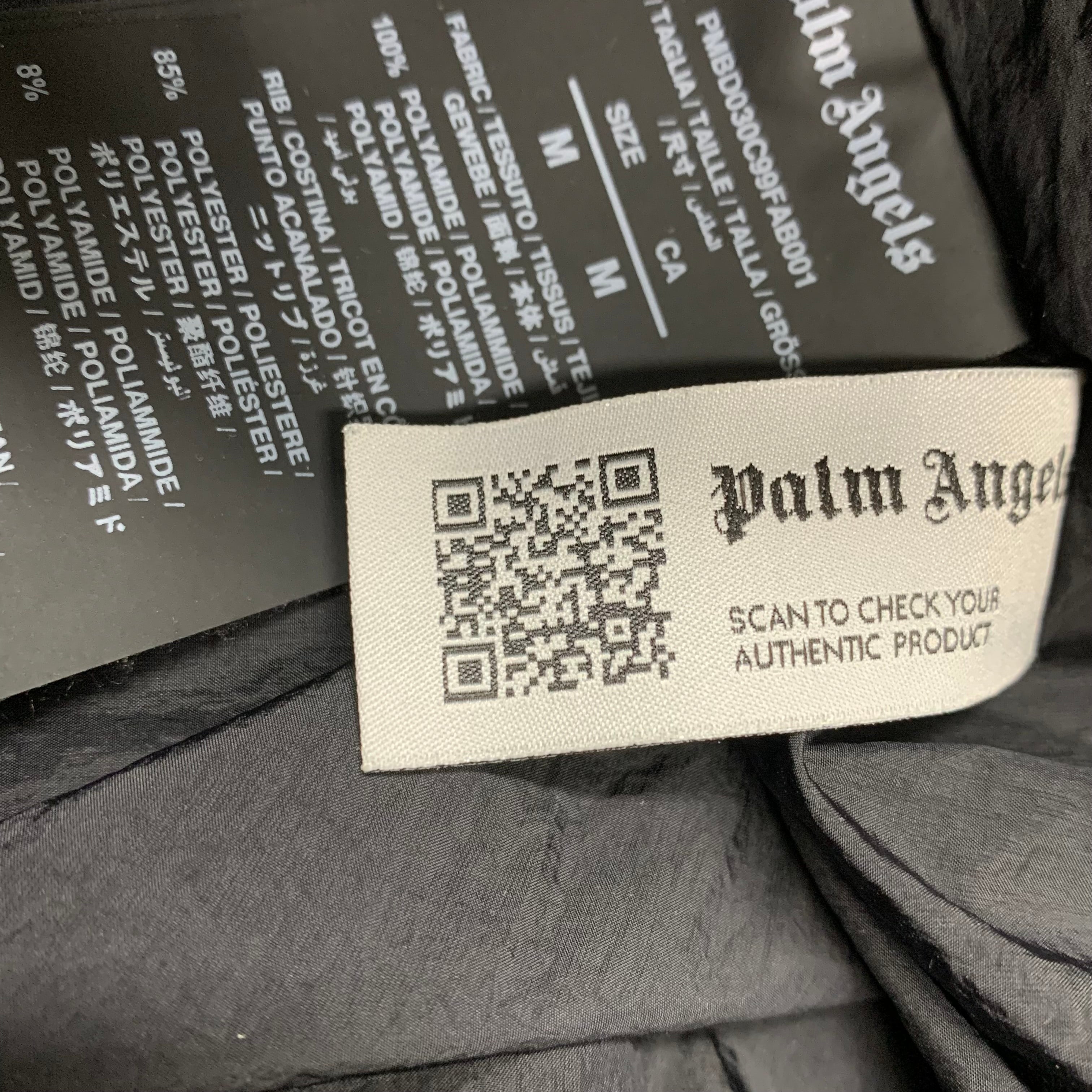 Palm Angels Medium Jacket Black Classic Tracksuit Windbreaker Stripe Jacket