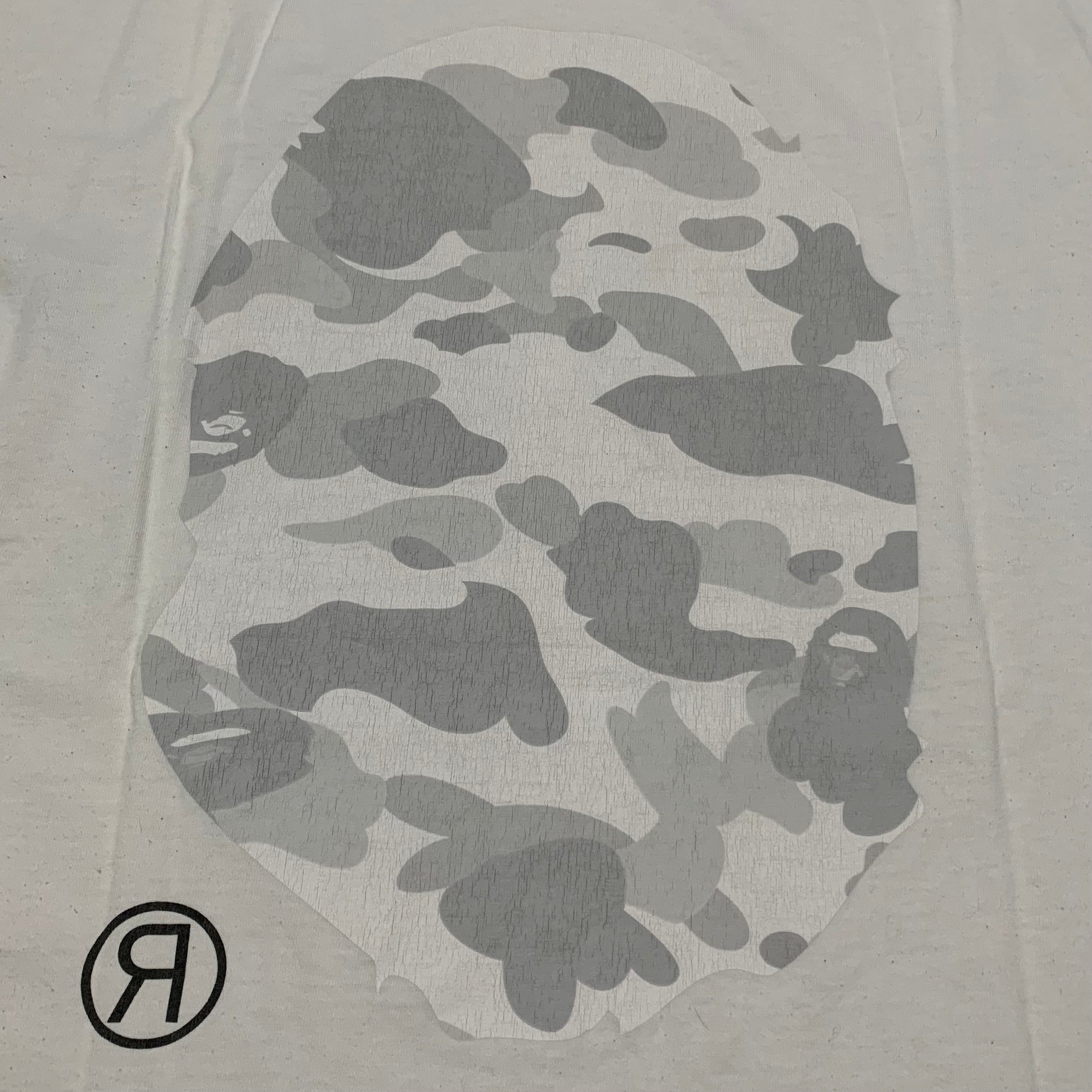 Bape Large Big Ape Head Camo White Tee A Bathing Ape Vintage