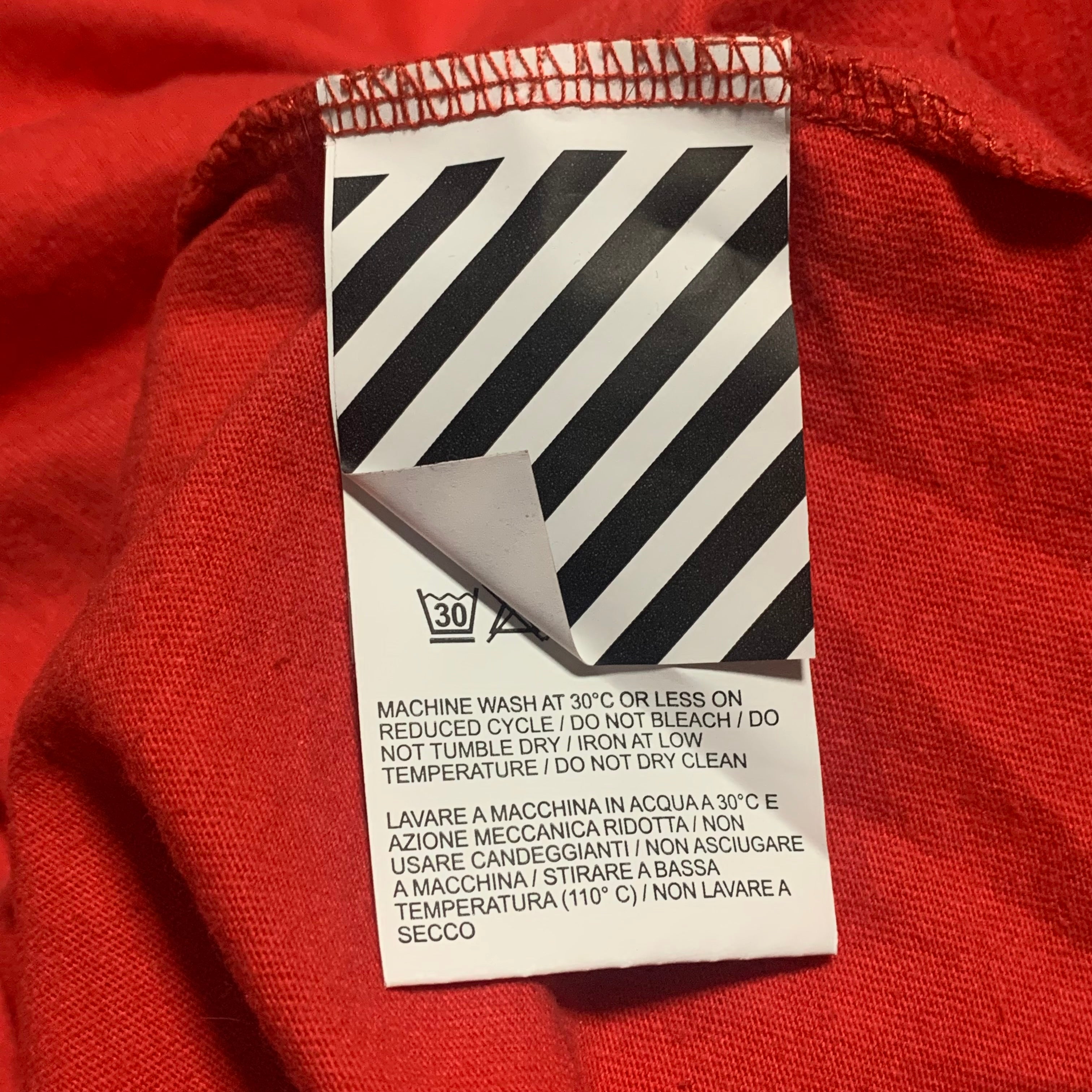 Off White Medium Mona Lisa Red Tee Virgil Abloh