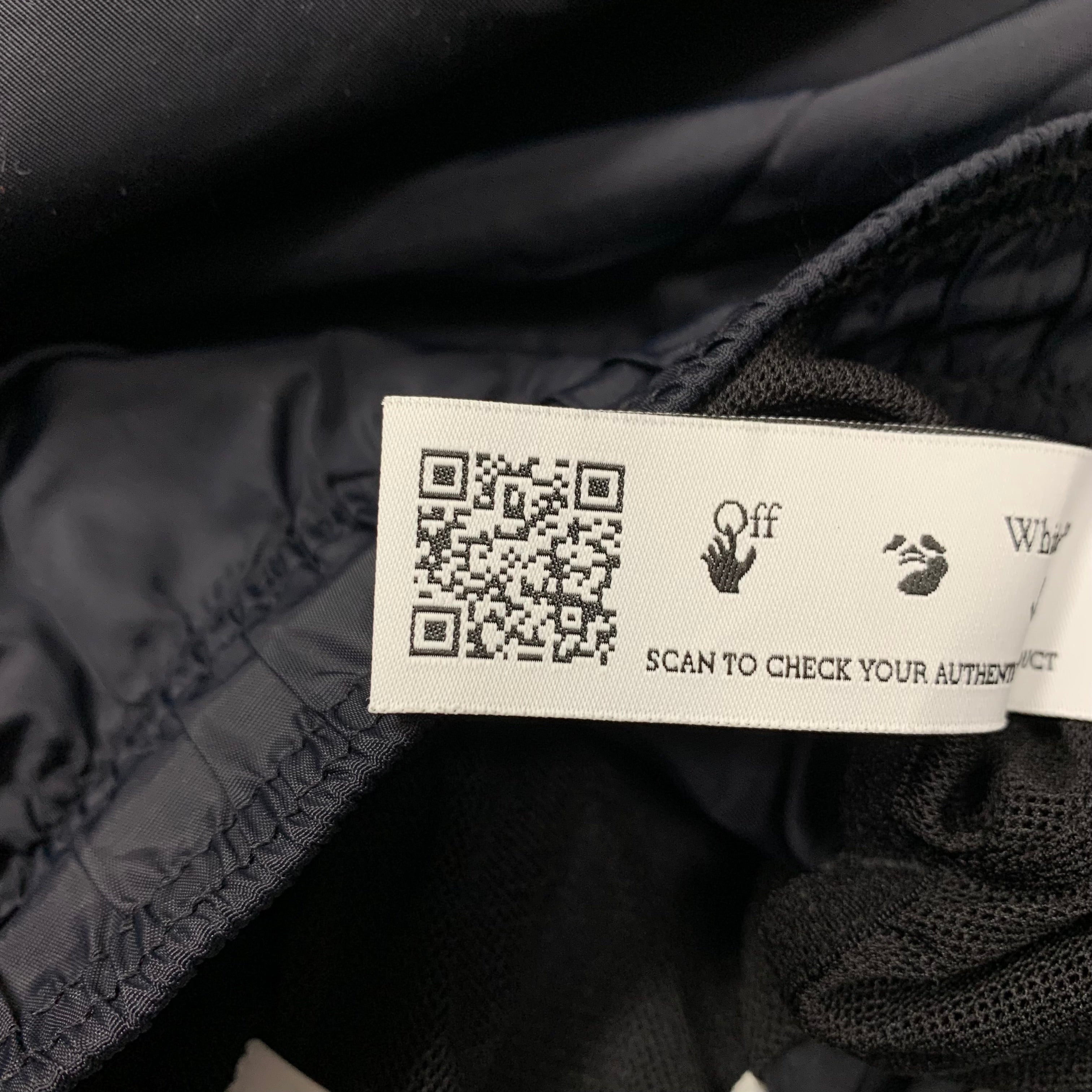 Off White Small Swim Shorts Graffiti Logo Black Bottoms Virgil Abloh