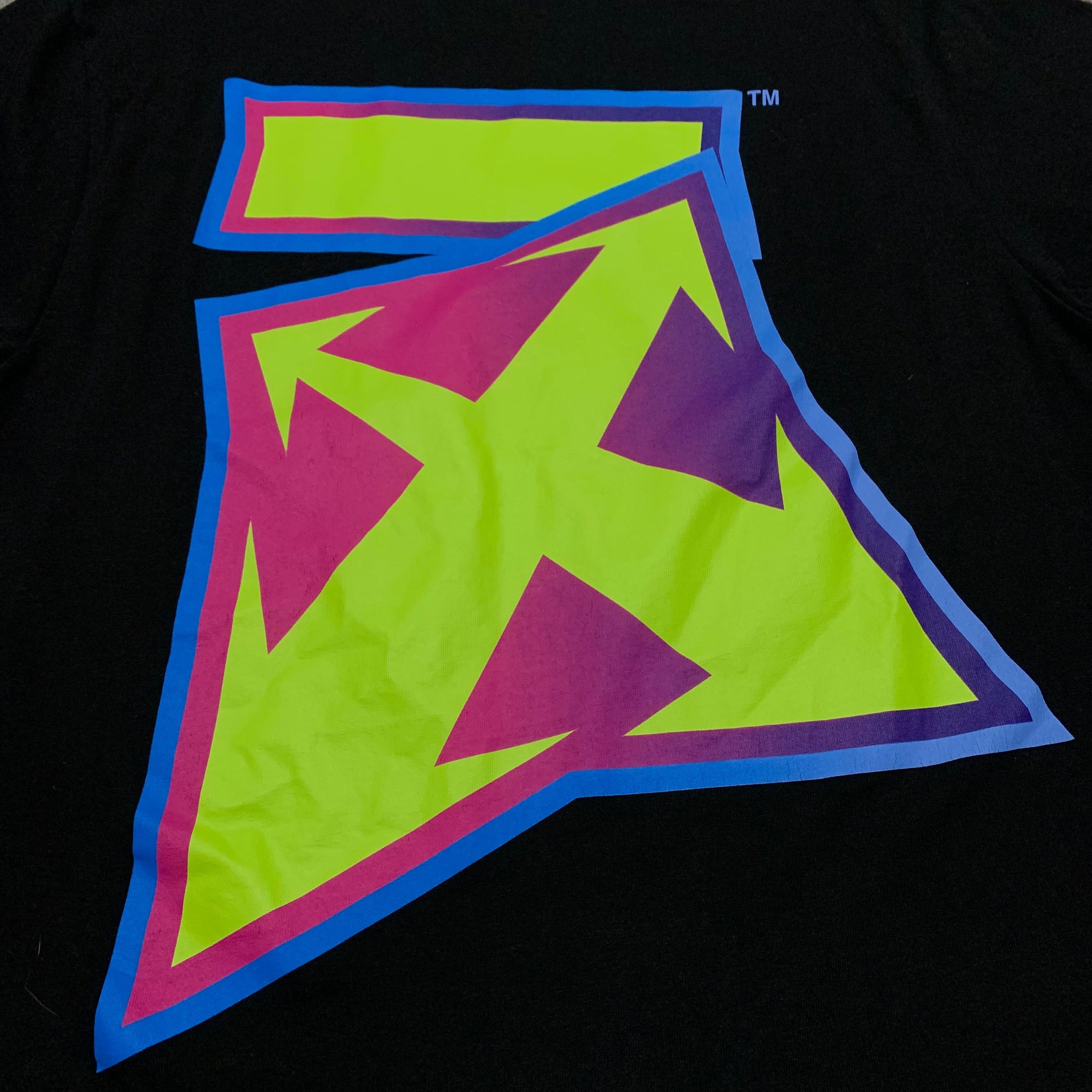 Off White Medium Degrade Lighting Arrows Black Tee Virgil Abloh