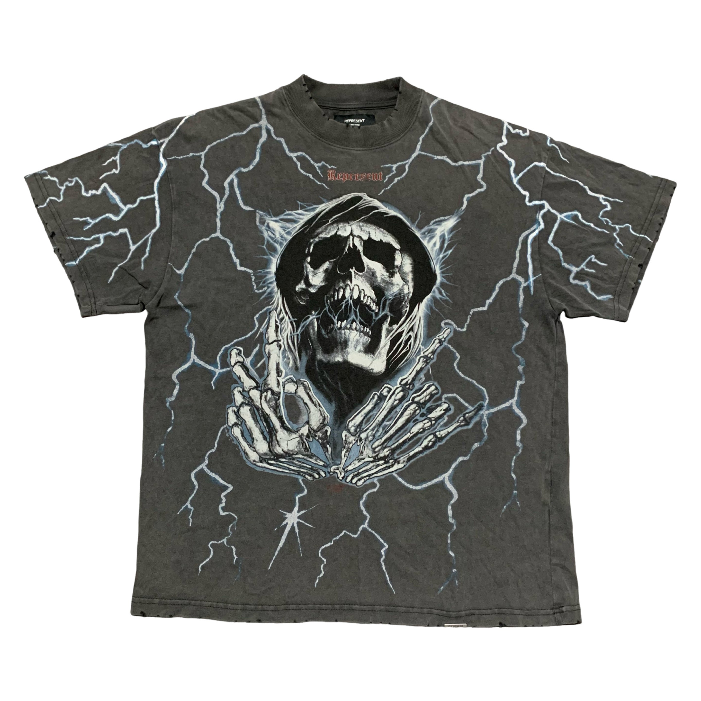 Represent Medium Louder Then Hell Vintage Grey Tee